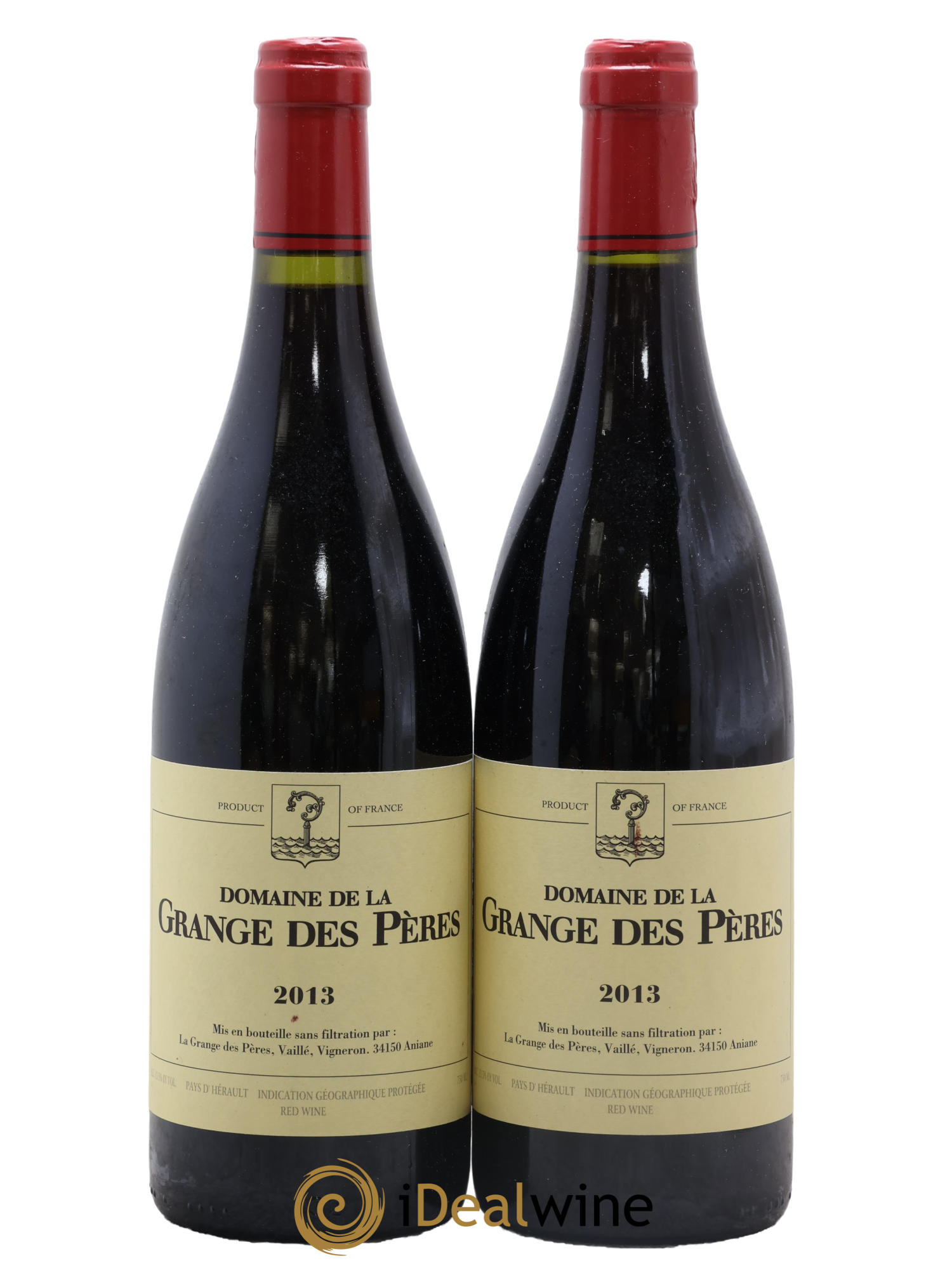 Pays d'Hérault Grange des Pères Laurent Vaillé 2013 - Lotto di 2 bottiglie - 0