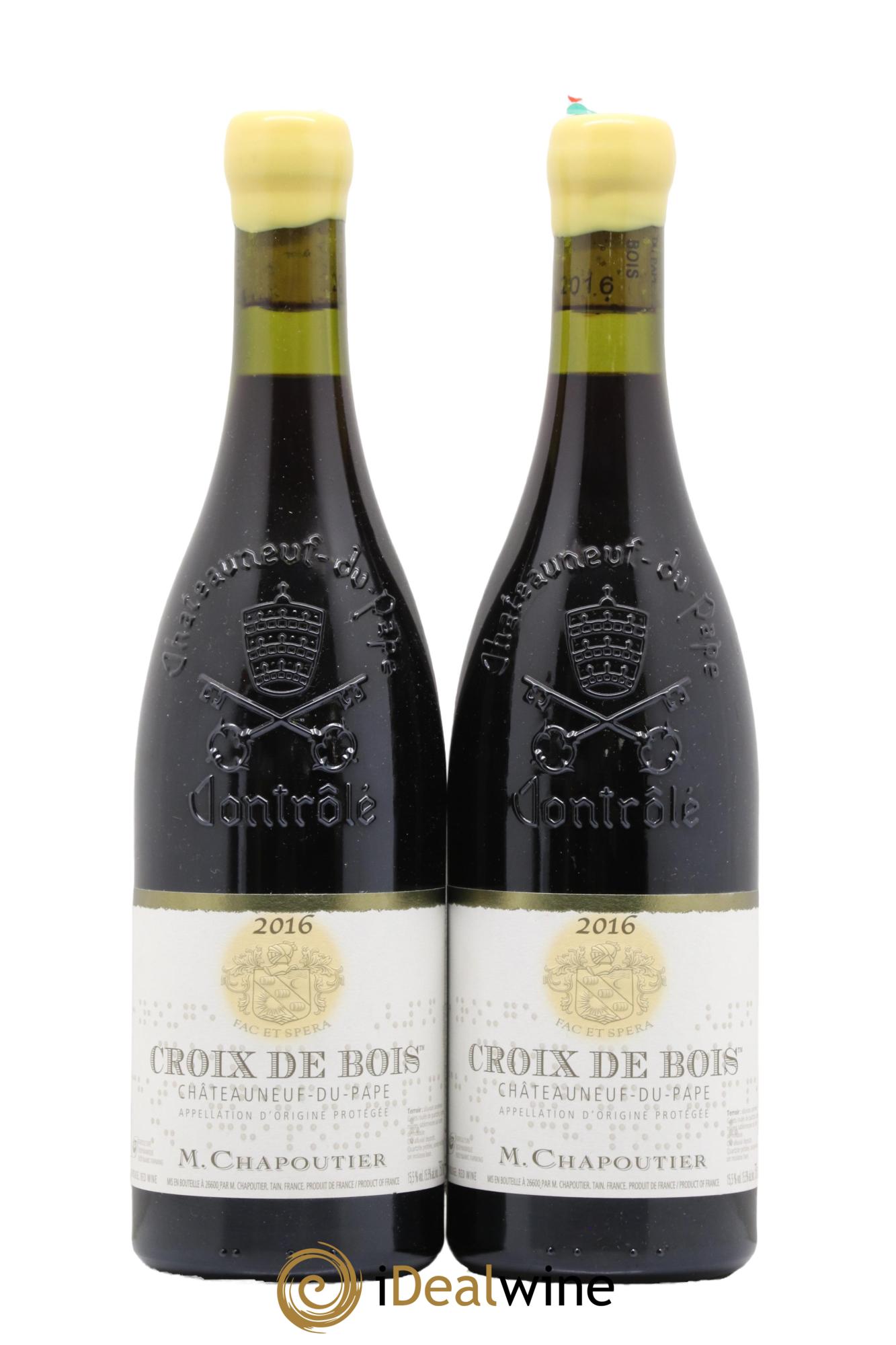 Châteauneuf-du-Pape Croix de Bois Chapoutier 2016 - Lot de 2 bouteilles - 0
