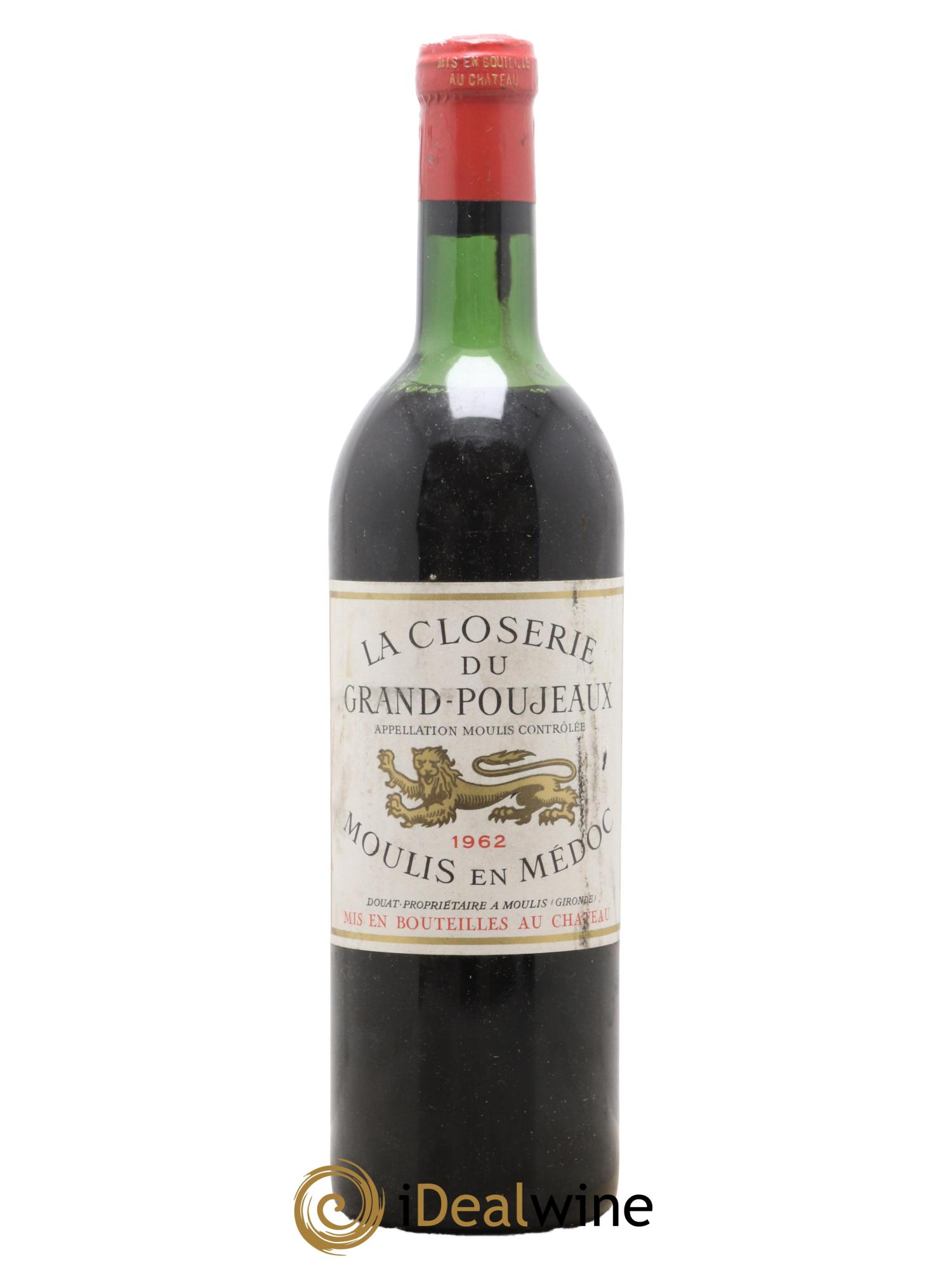 Moulis en Médoc La Closerie De Grand Poujeaux 1962 - Lot de 1 bouteille - 0