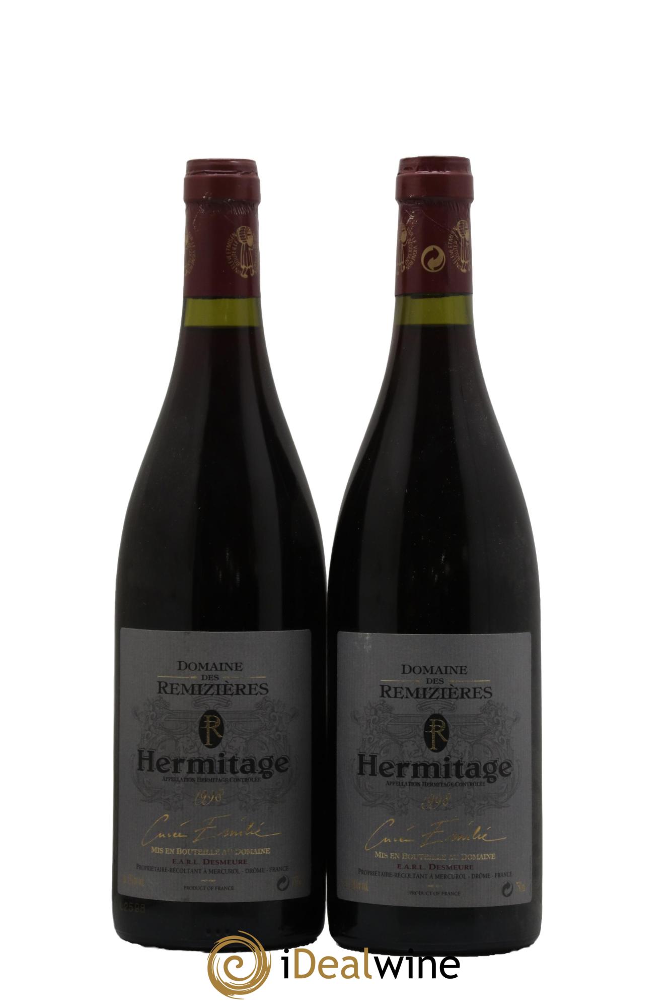 Hermitage Cuvée Emilie Rémizières (Domaine des) 1998 - Lot of 2 bottles - 0