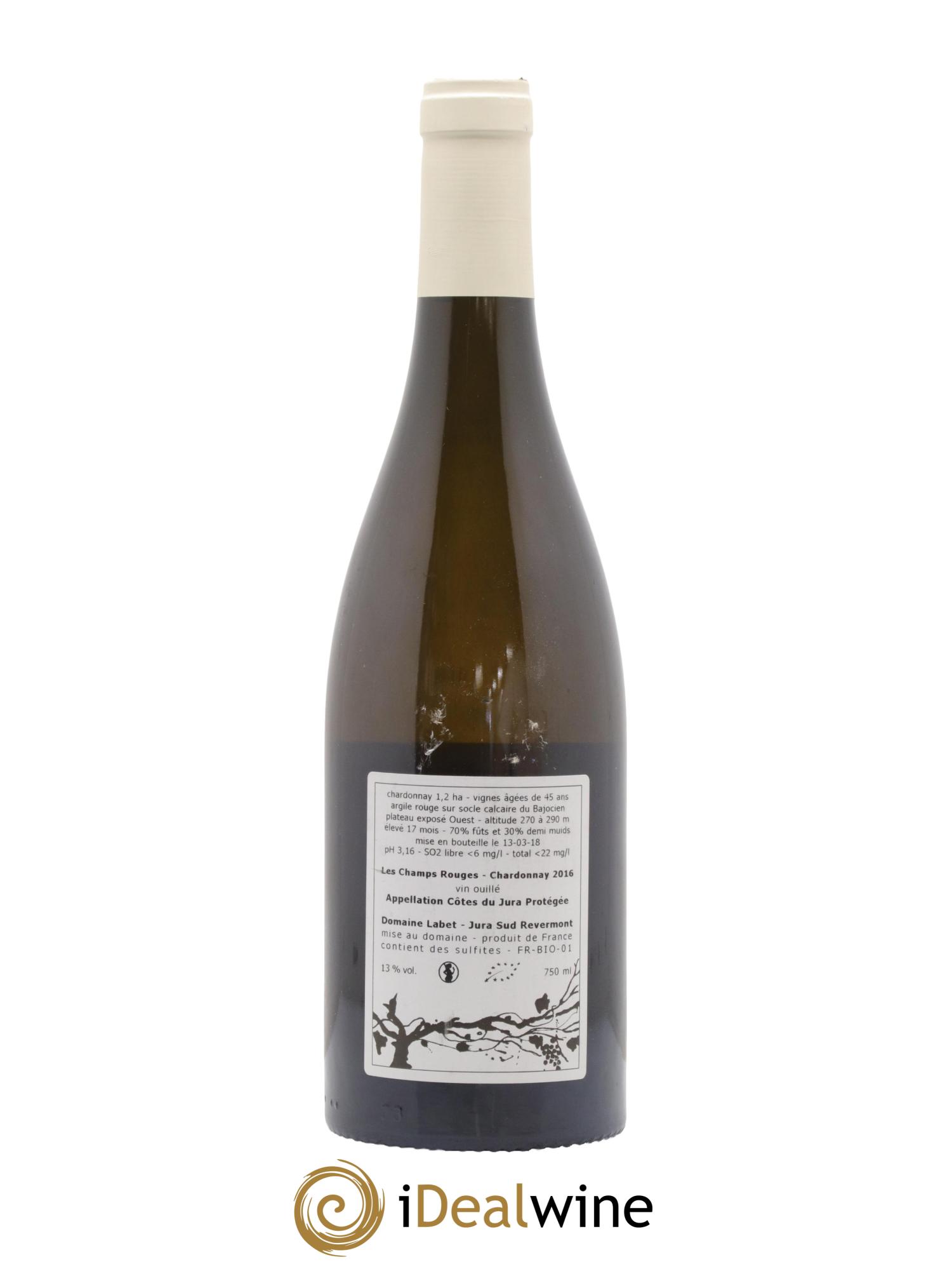 Côtes du Jura Chardonnay Les Champs Rouges Romain - Julien - Charline Labet 2016 - Posten von 1 Flasche - 1