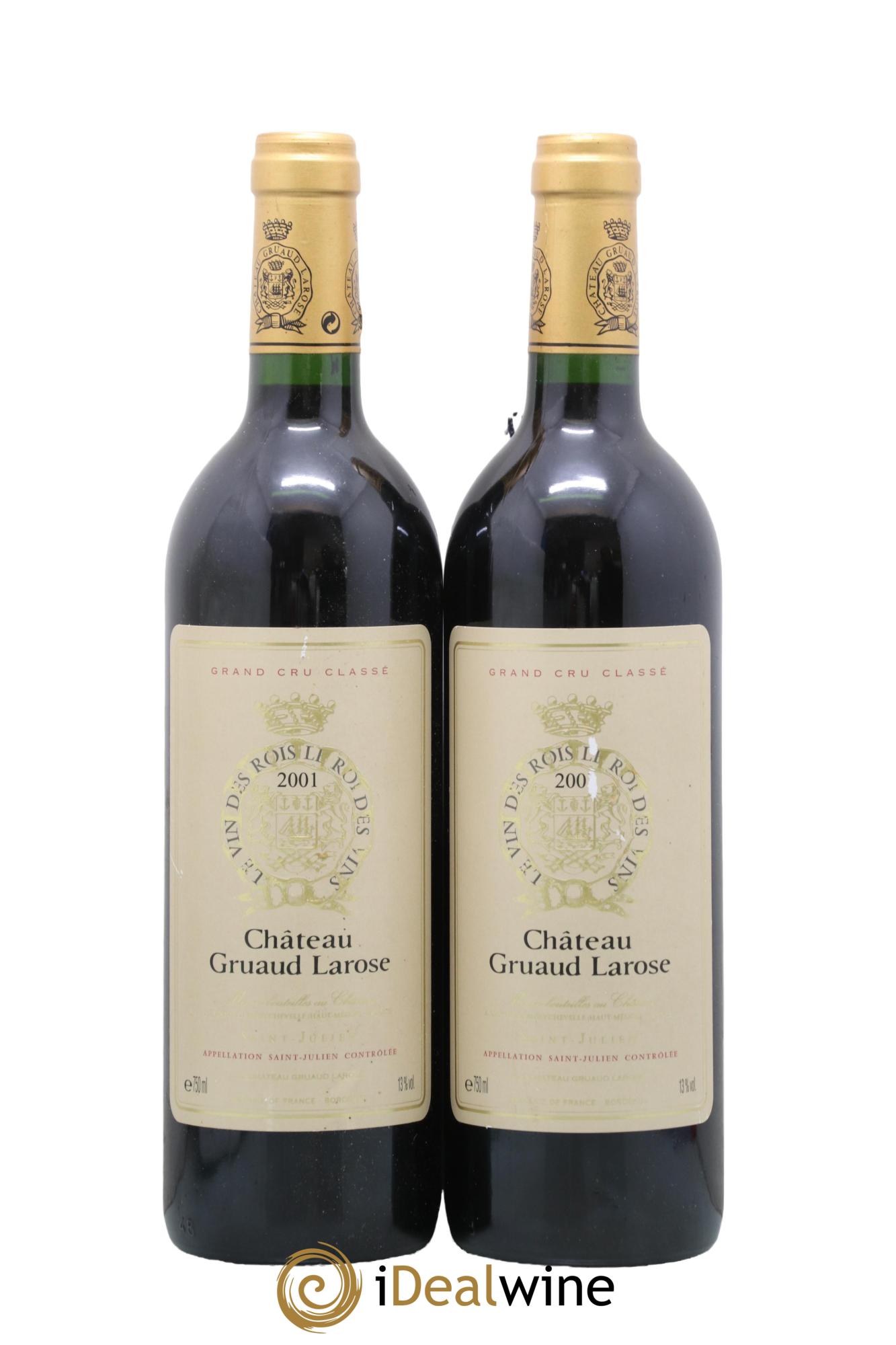 Château Gruaud Larose 2ème Grand Cru Classé 2001 - Lot de 2 bouteilles - 0