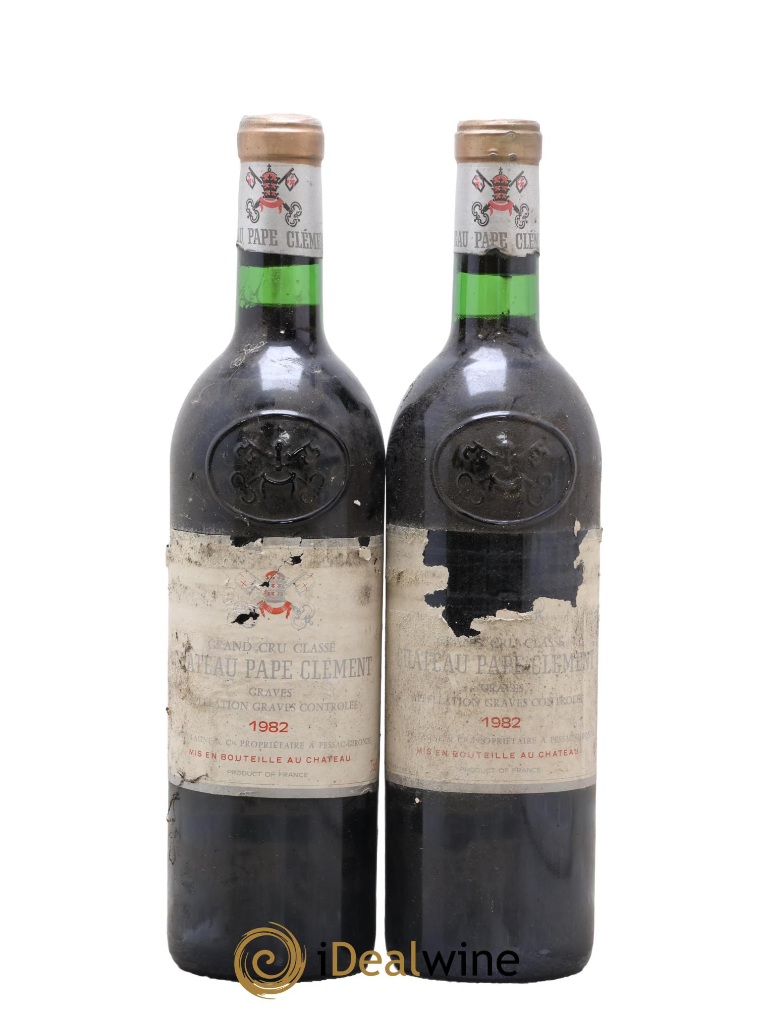 Château Pape Clément Cru Classé de Graves 1982 - Lot de 2 bouteilles - 0