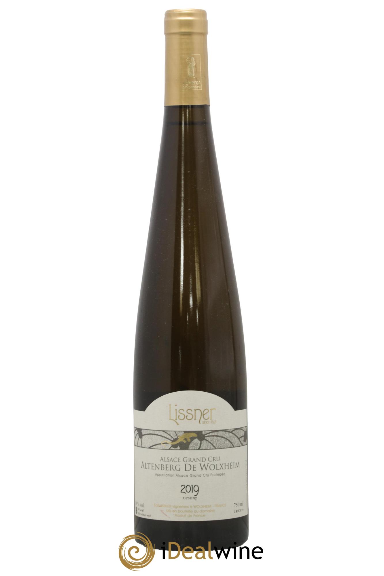 Alsace Riesling grand cru Altenberg de Wolxheim domaine Clément Lissner 2019 - Lot of 1 bottle - 0