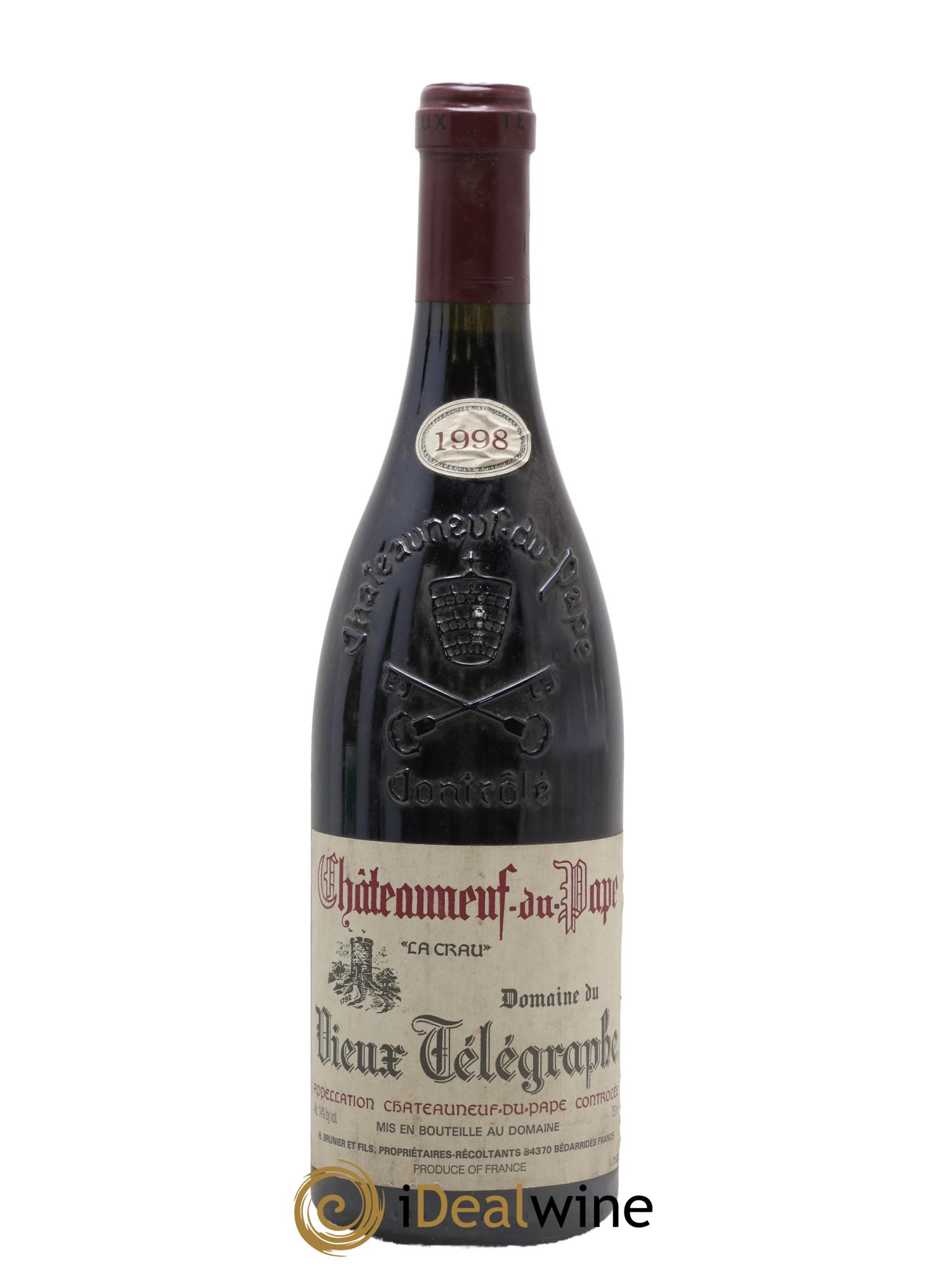 Châteauneuf-du-Pape Vieux Télégraphe (Domaine du) Vignobles Brunier 1998 - Lotto di 1 bottiglia - 0