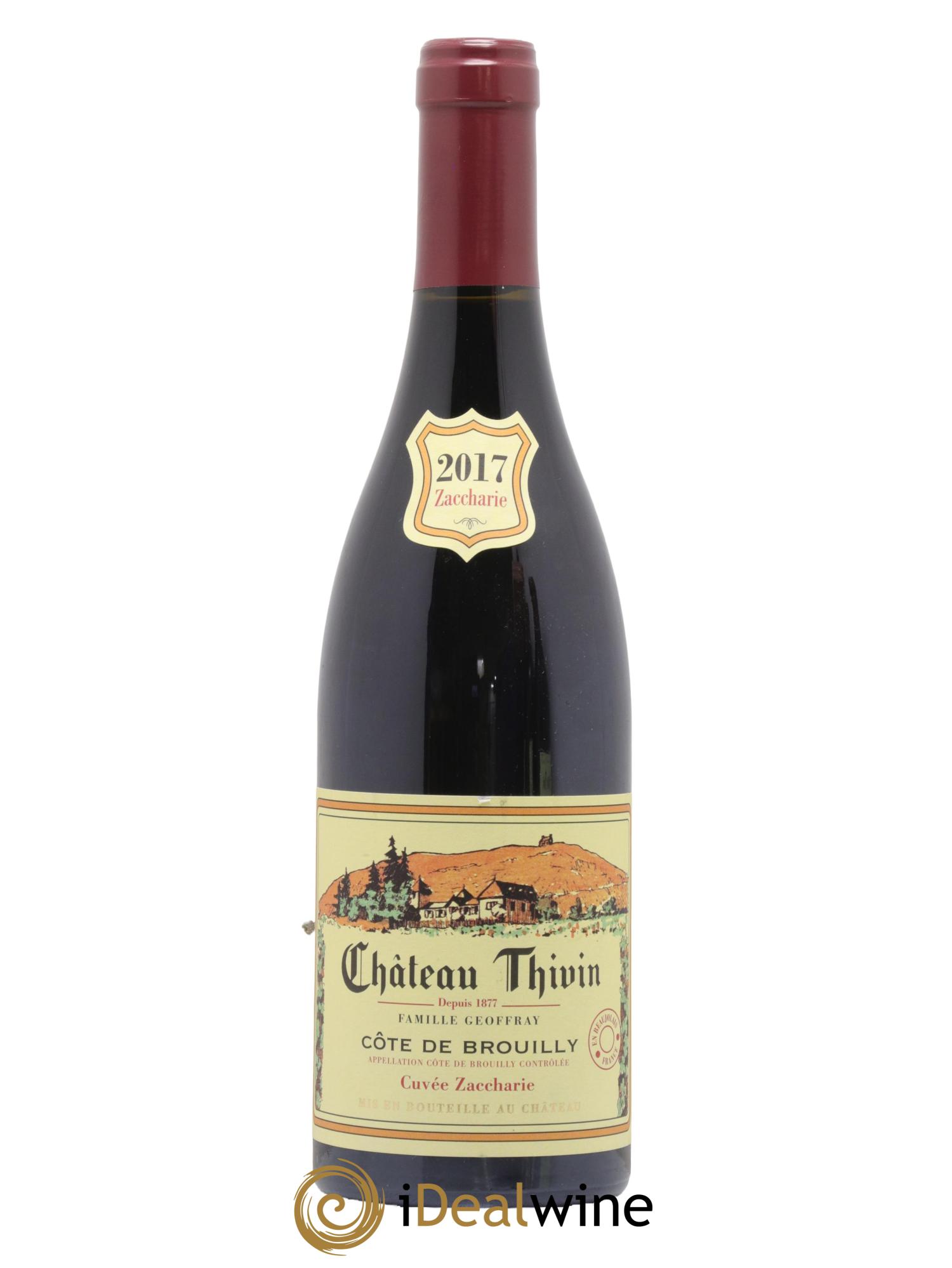 Côte de Brouilly Cuvée Zaccharie Château Thivin 2017 - Lot de 1 bouteille - 0