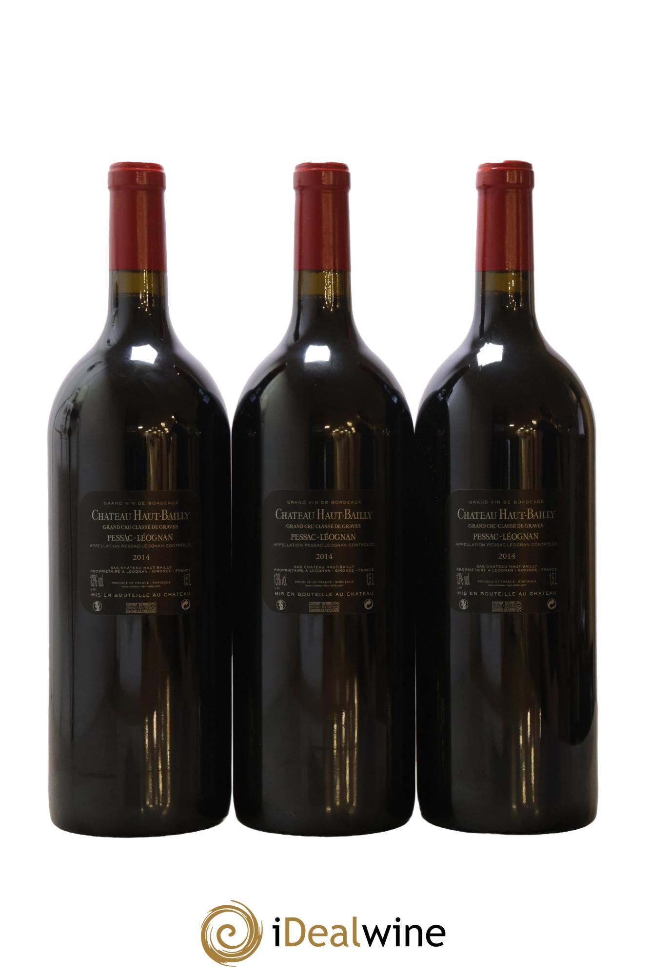 Château Haut-Bailly Cru Classé de Graves  2014 - Lot of 3 magnums - 2