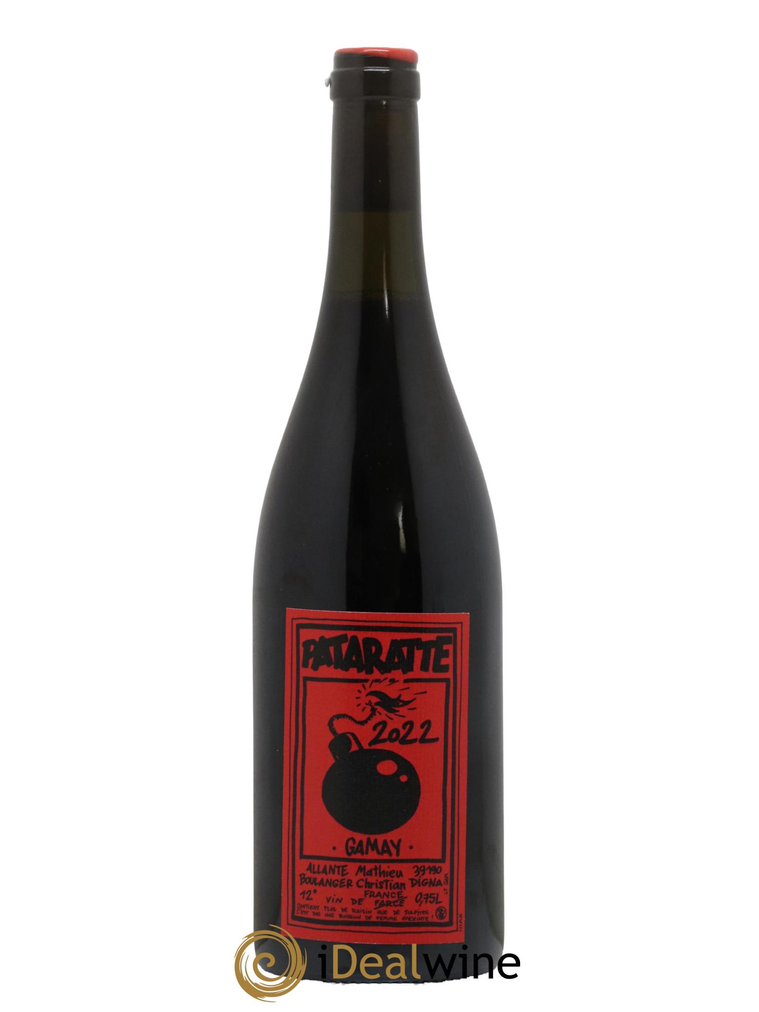 Vin de France Pataratte Gamay Allante Boulanger 2022 - Lot de 1 bouteille - 0