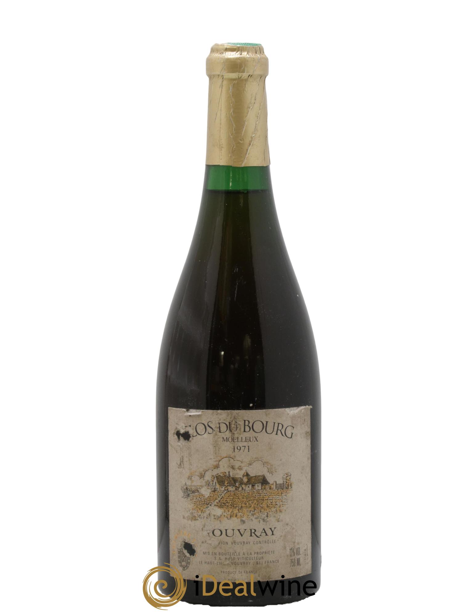 Vouvray Clos du Bourg Moelleux Domaine Huet 1971 - Lot of 1 bottle - 0
