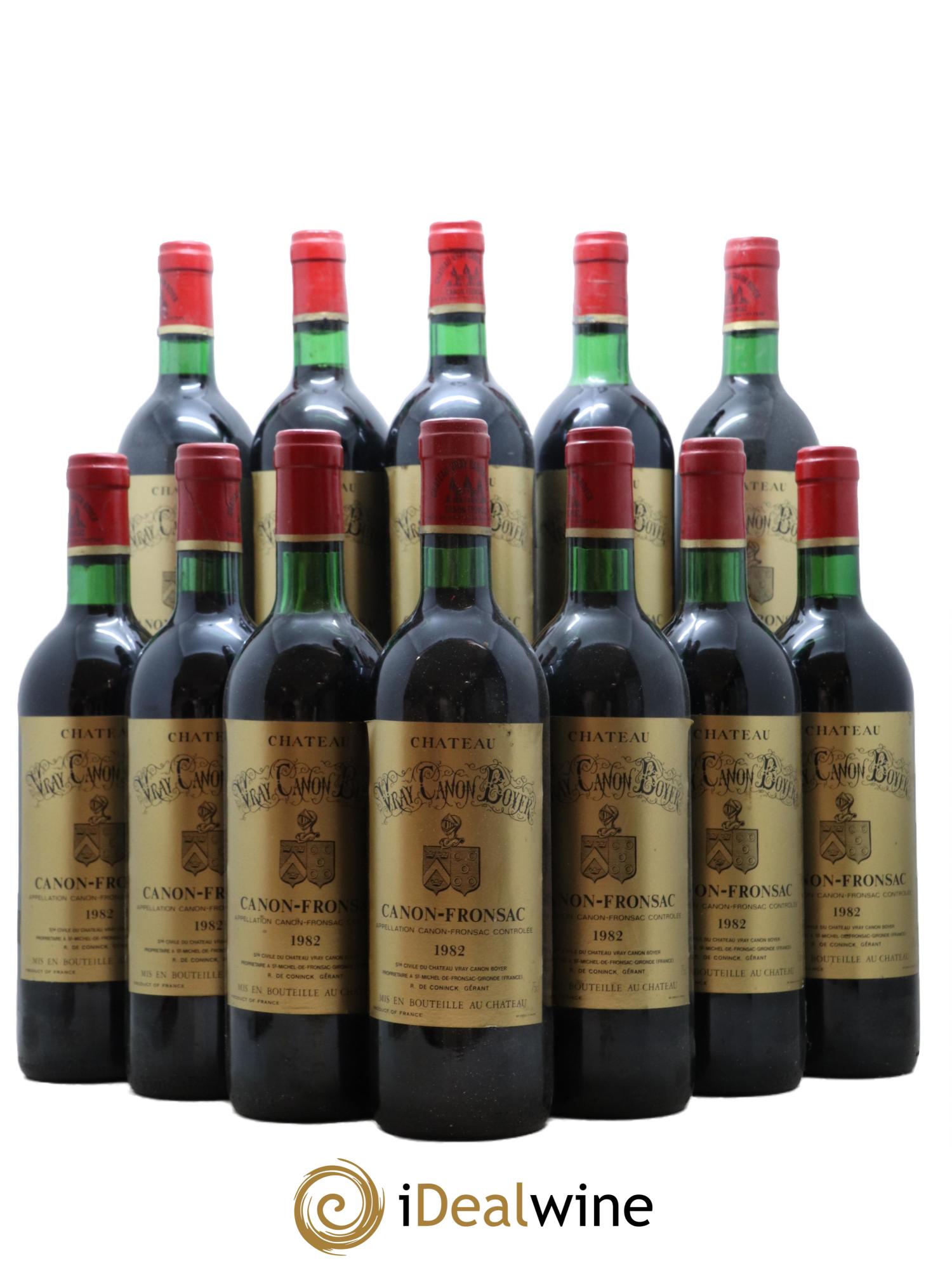 Canon-Fronsac Chateau Vray Canon Boyer 1982 - Lot de 12 bouteilles - 0