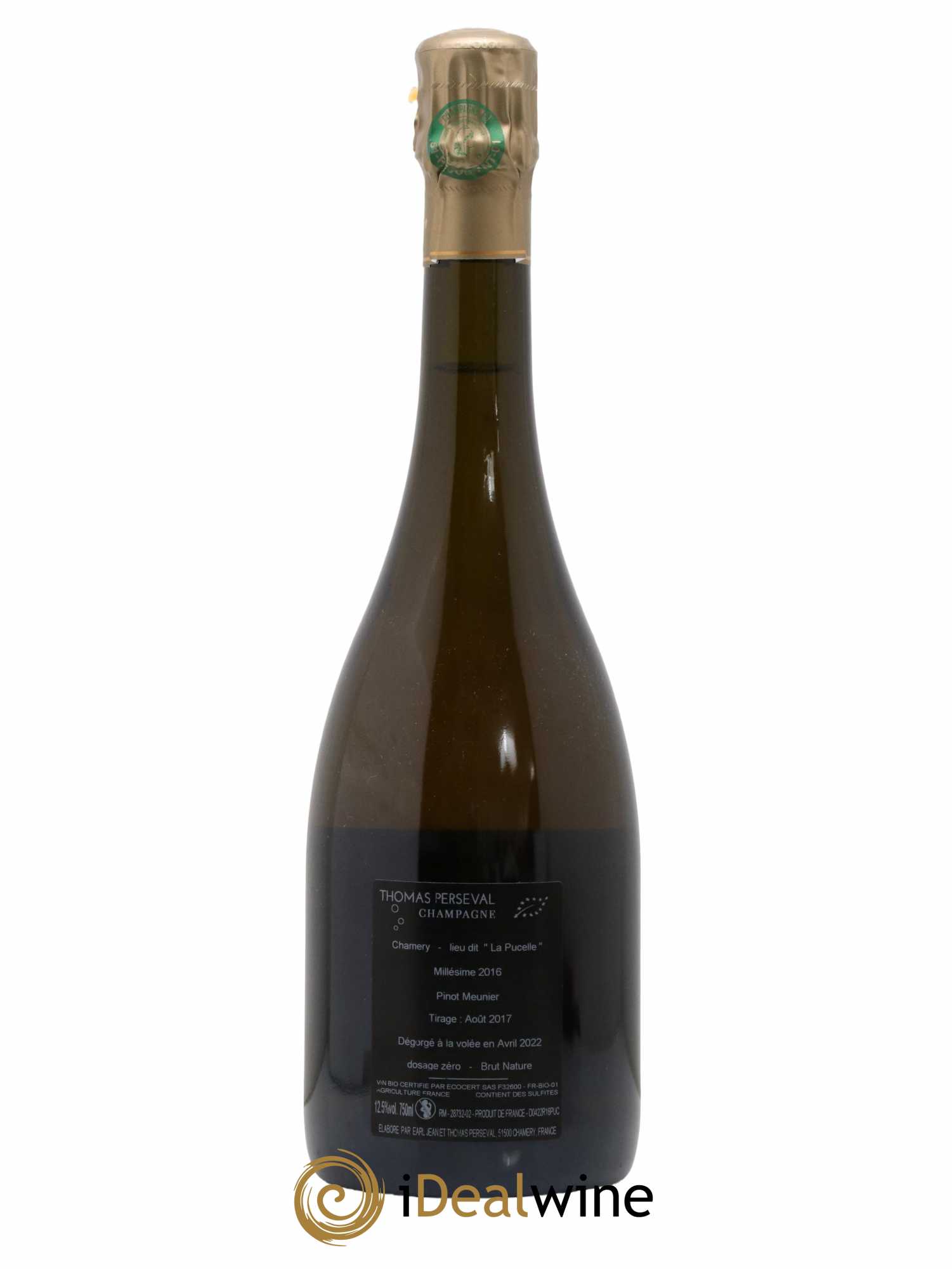 La Pucelle Brut Nature Thomas Perseval 2016 - Lot de 1 bouteille - 1