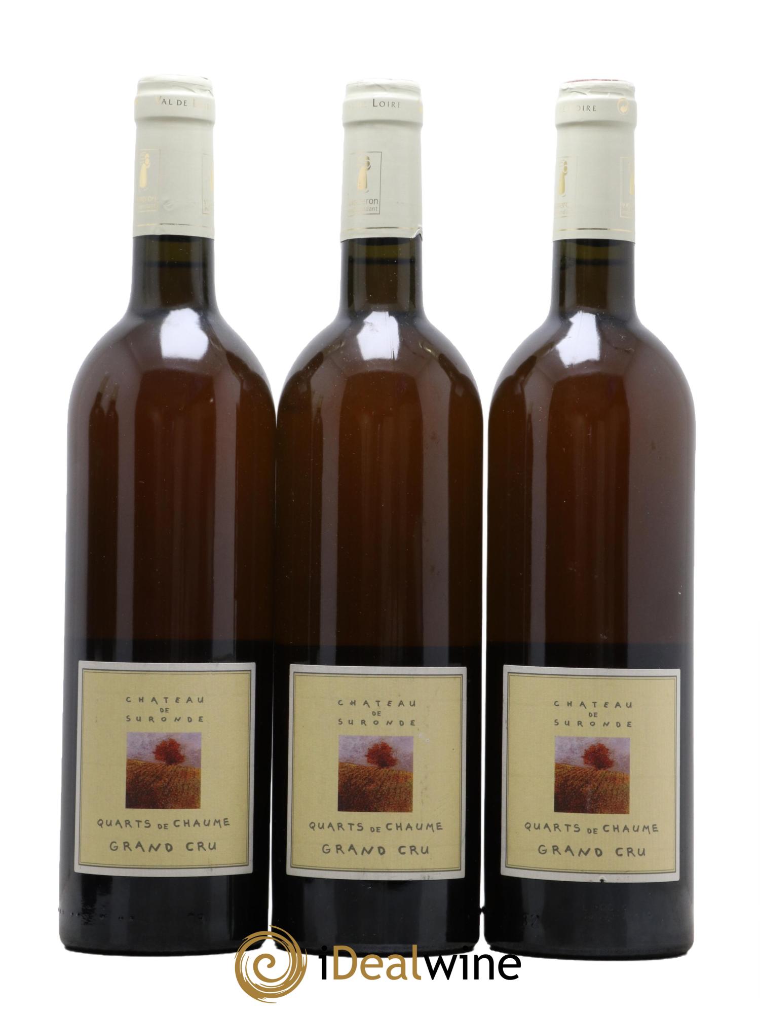 Quarts de Chaume Grains Nobles Château de Suronde 2015 - Lotto di 3 bottiglie - 0