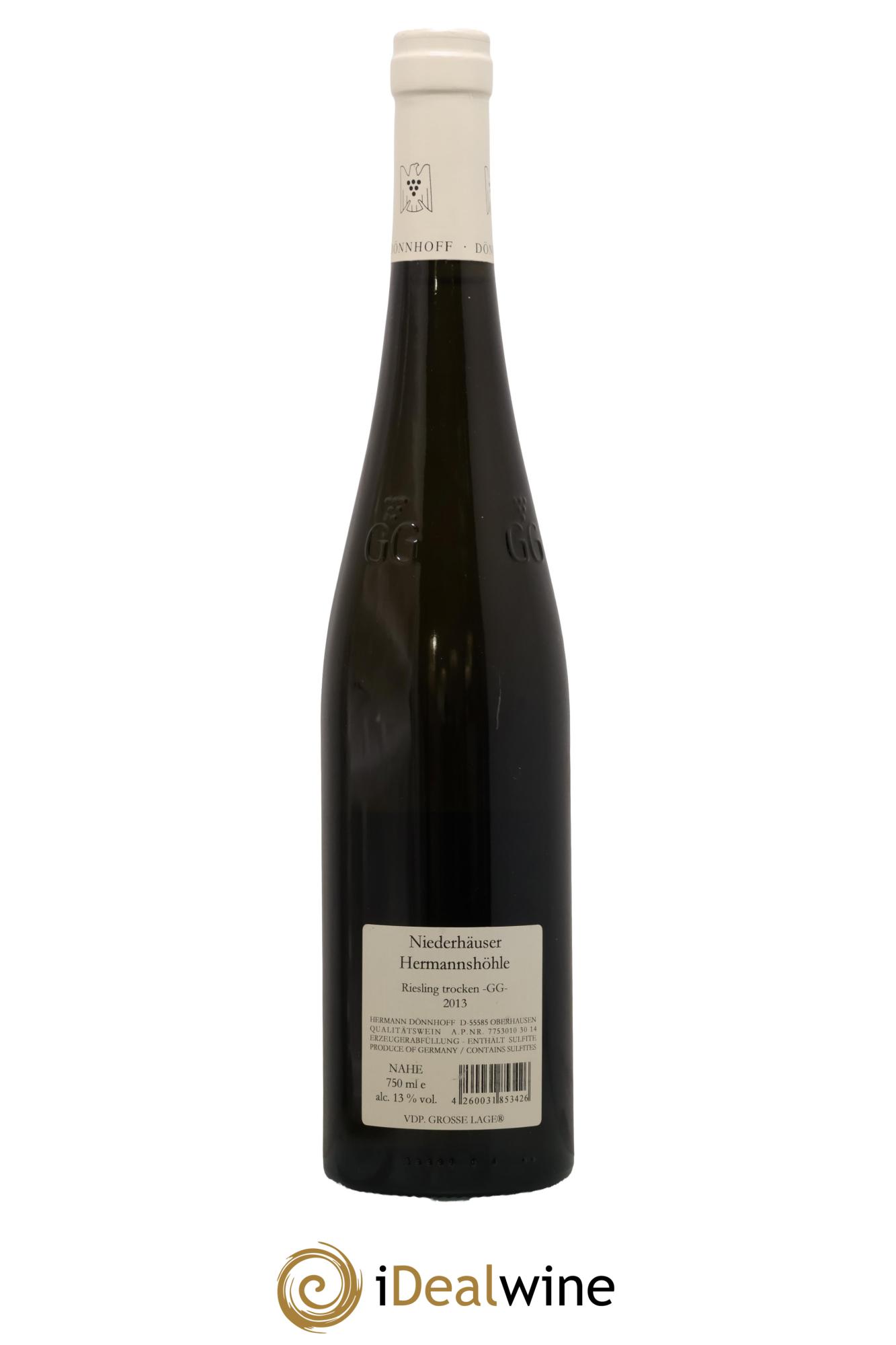 Riesling Donnhoff GG Hermannshohle Trocken 2013 - Lote de 1 botella - 1