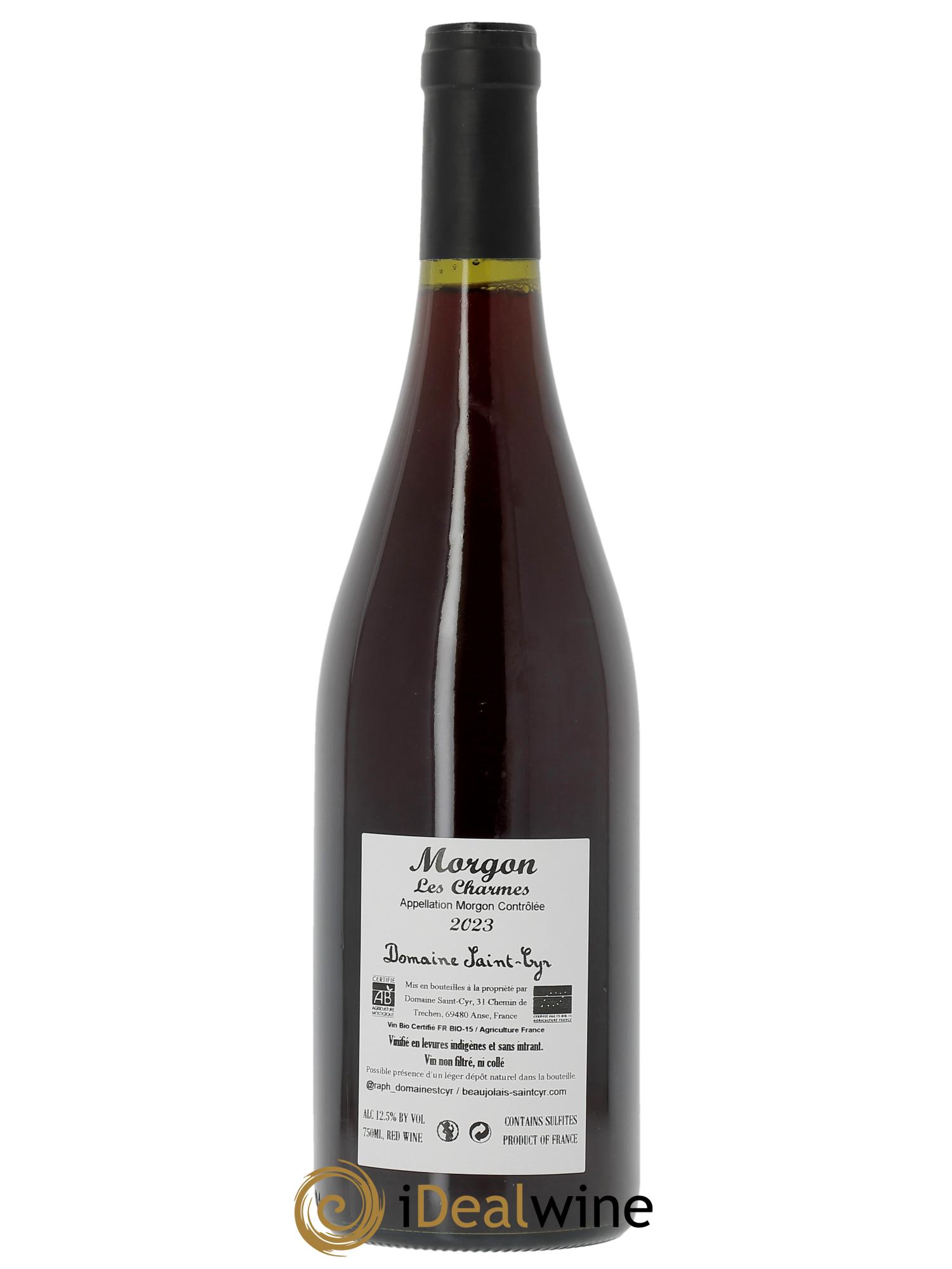Morgon Les Charmes Domaine Saint-Cyr 2023 - Lot de 1 bouteille - 1