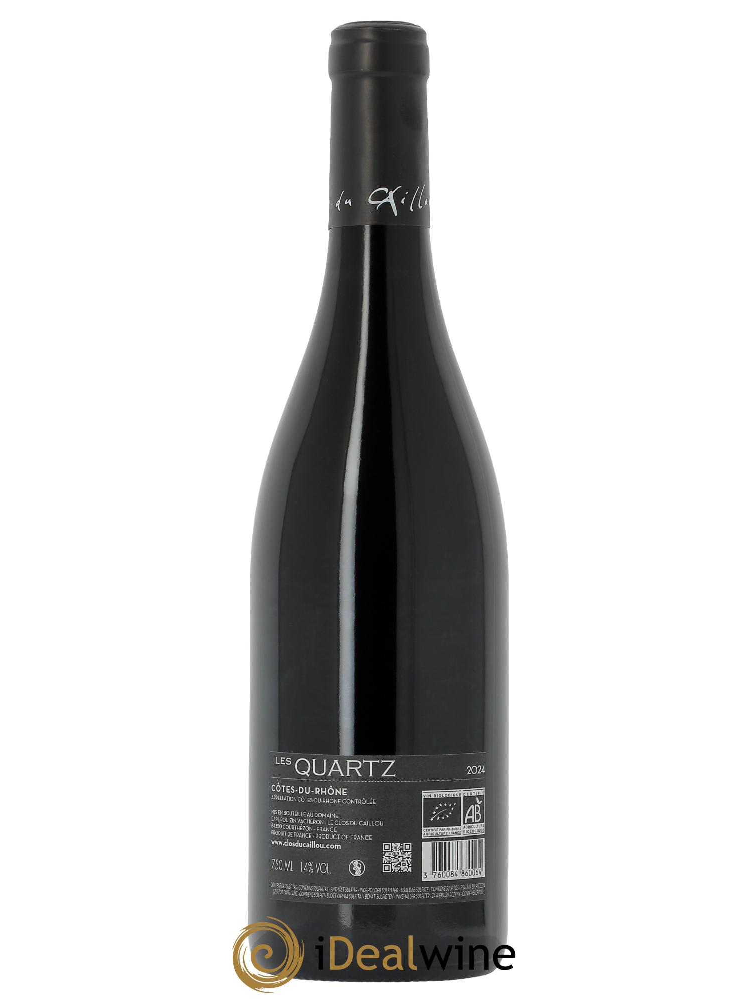 Côtes-du-Rhône Les Quartz Clos du Caillou 2024 - Lot de 1 bouteille - 1