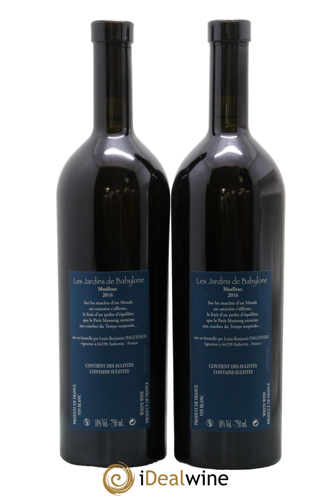 Vin de France (anciennement Jurançon) Jardins de Babylone Didier Dagueneau 2016 - Lot de 2 bouteilles - 1