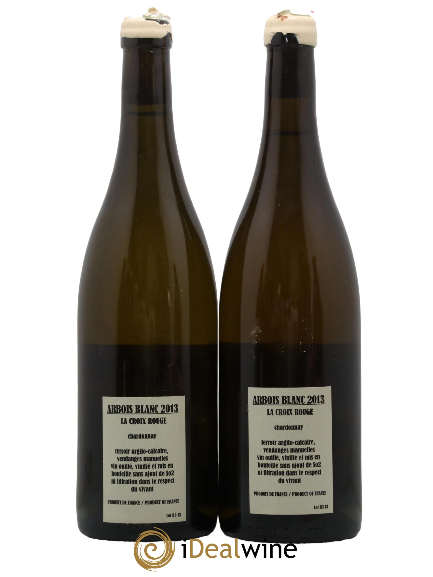 Arbois Chardonnay La Croix Rouge Adeline Houillon & Renaud Bruyère  2013 - Lot of 2 bottles - 1