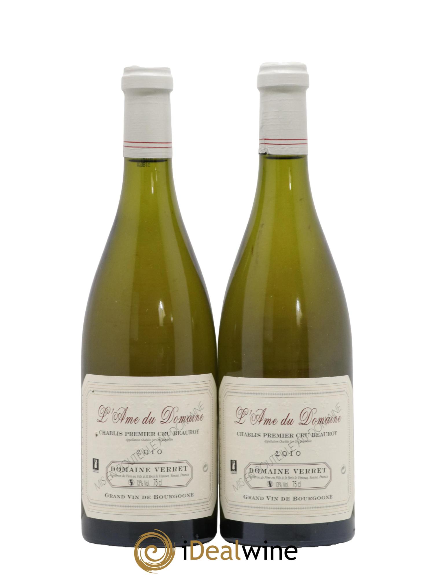 Chablis 1er Cru Beauroy L Ame du Domaine Domaine Verret 2010 - Lot de 2 bouteilles - 0