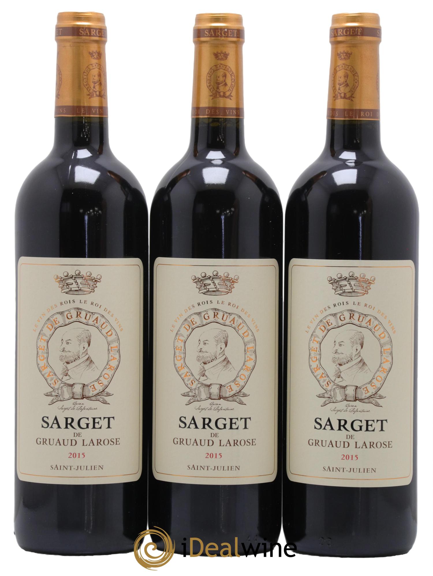 Sarget de Gruaud Larose Second Vin 2015 - Lot de 3 bouteilles - 0