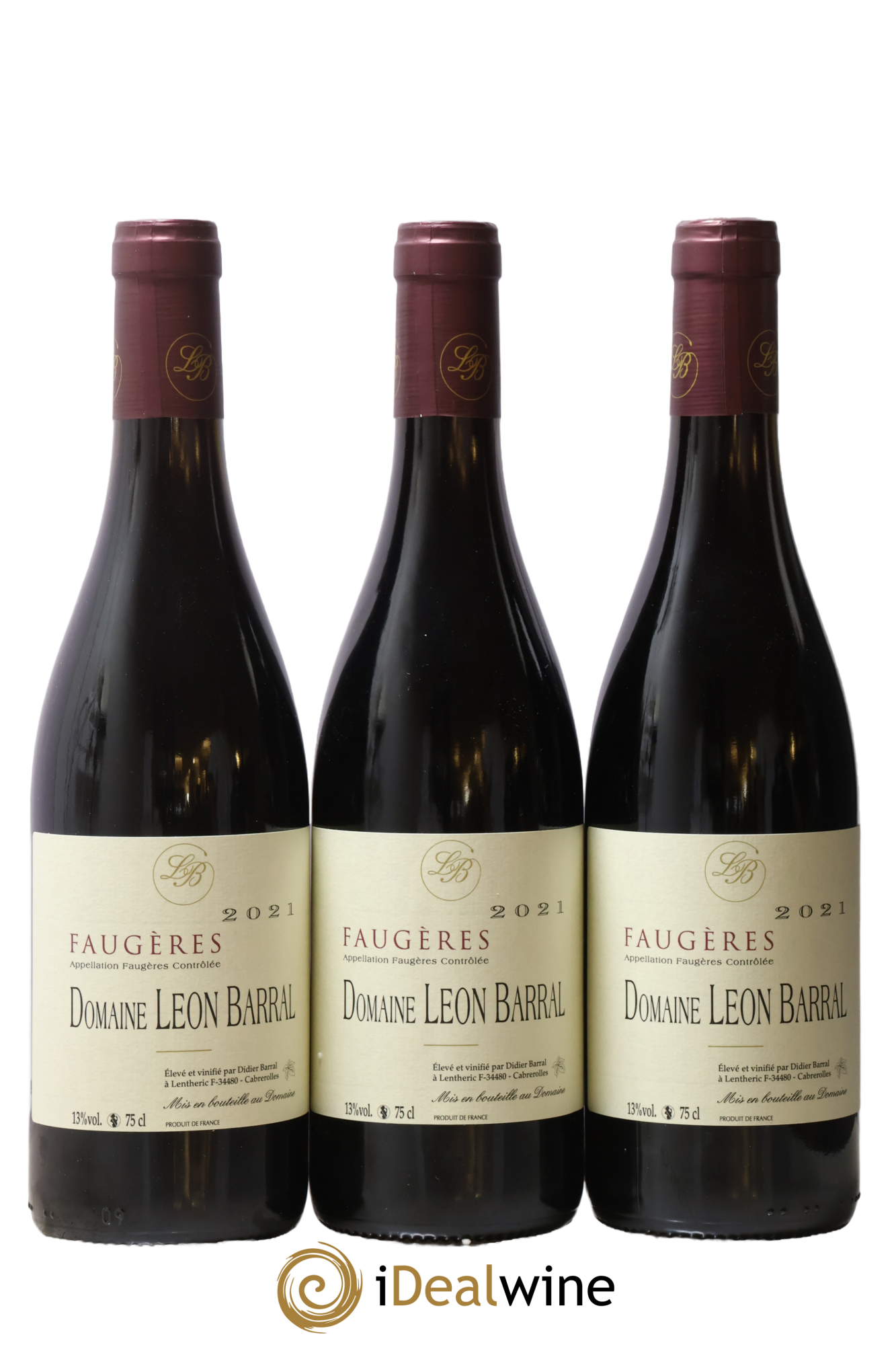Faugères Domaine Léon Barral 2021 - Lot de 3 bouteilles - 0