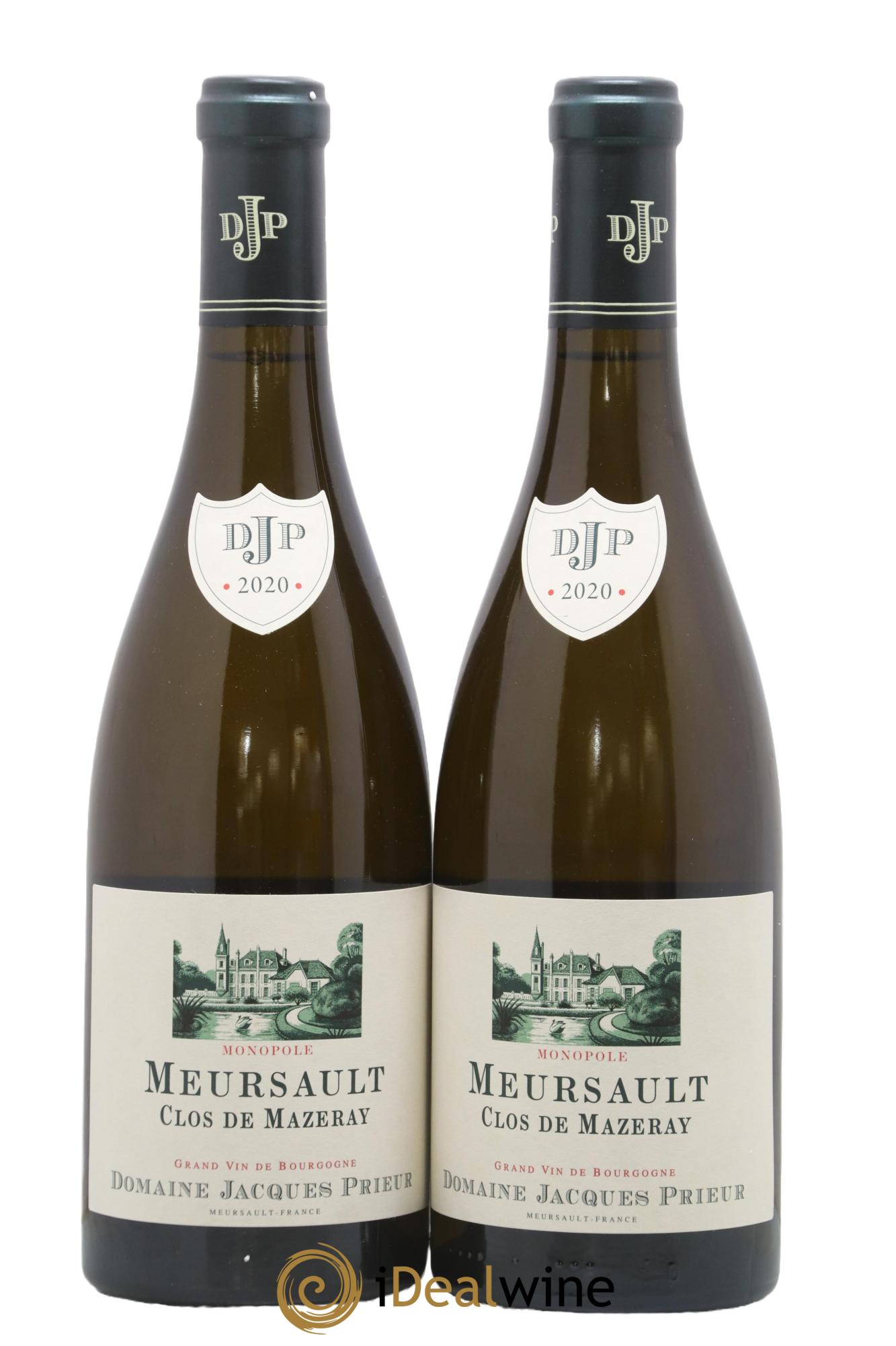 Meursault Clos de Mazeray Monopole Jacques Prieur (Domaine) 2020 - Lot de 2 bouteilles - 0