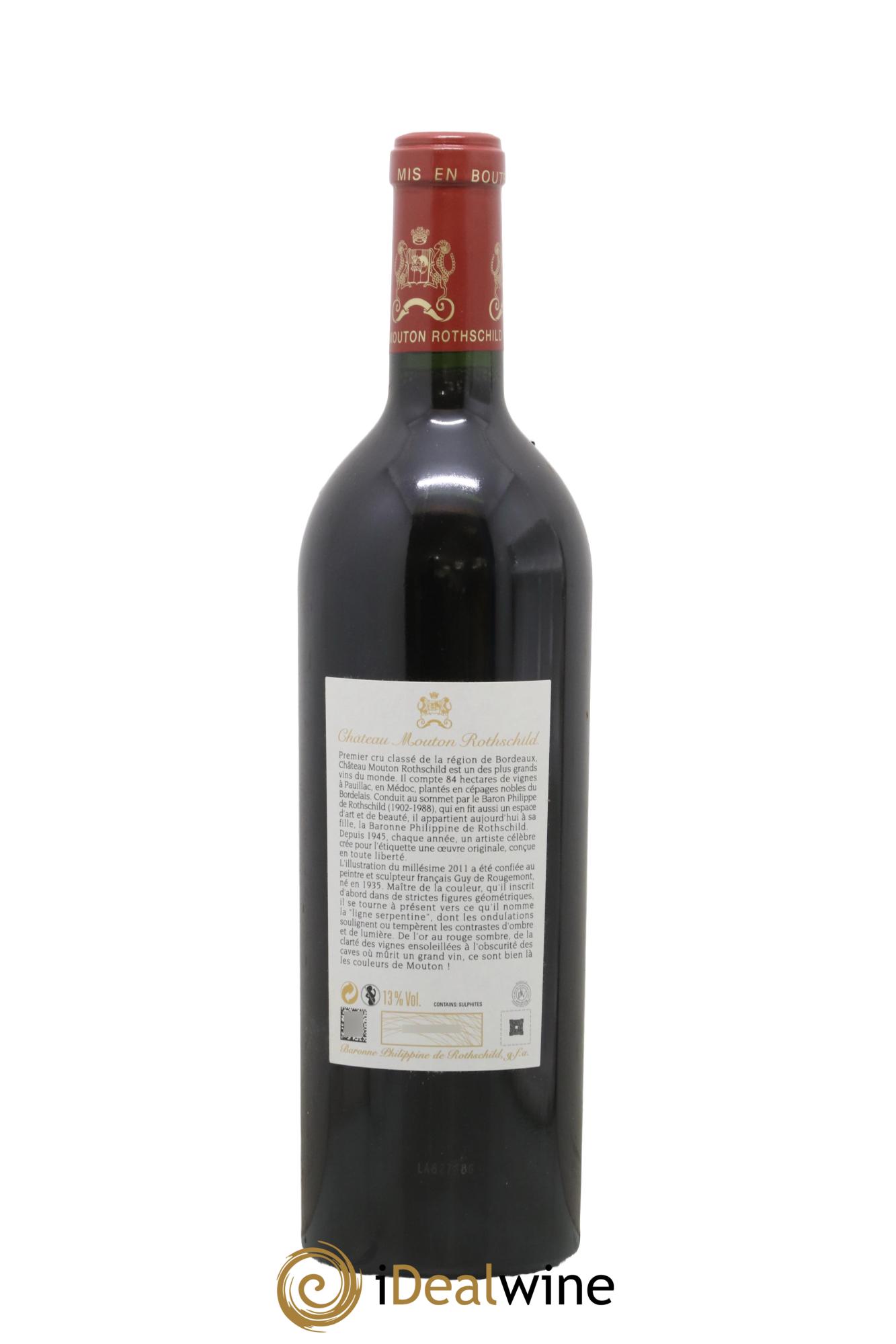 Château Mouton Rothschild 1er Grand Cru Classé 2011 - Lot of 1 bottle - 1