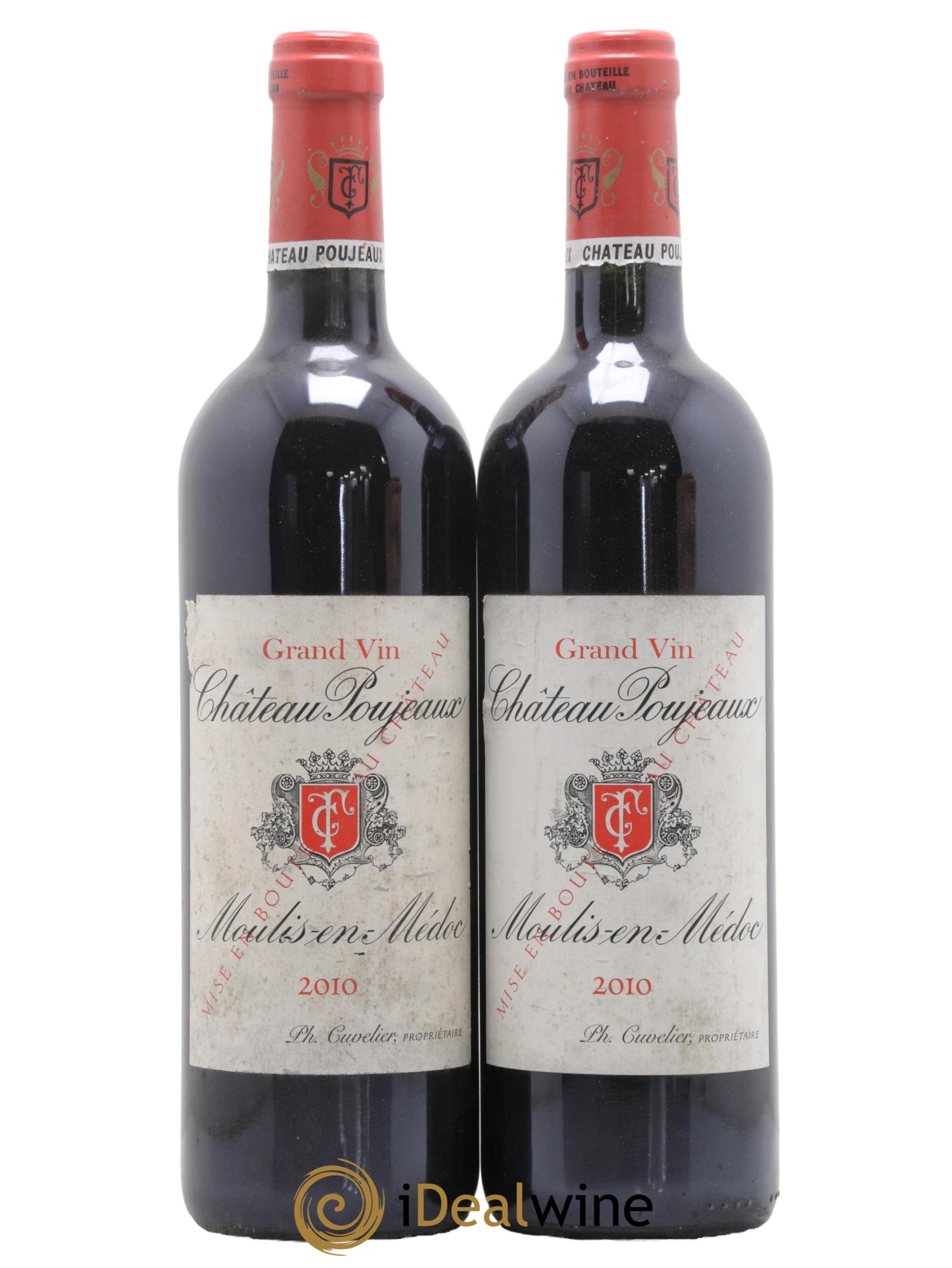 Château Poujeaux 2010 - Lot de 2 bouteilles - 0
