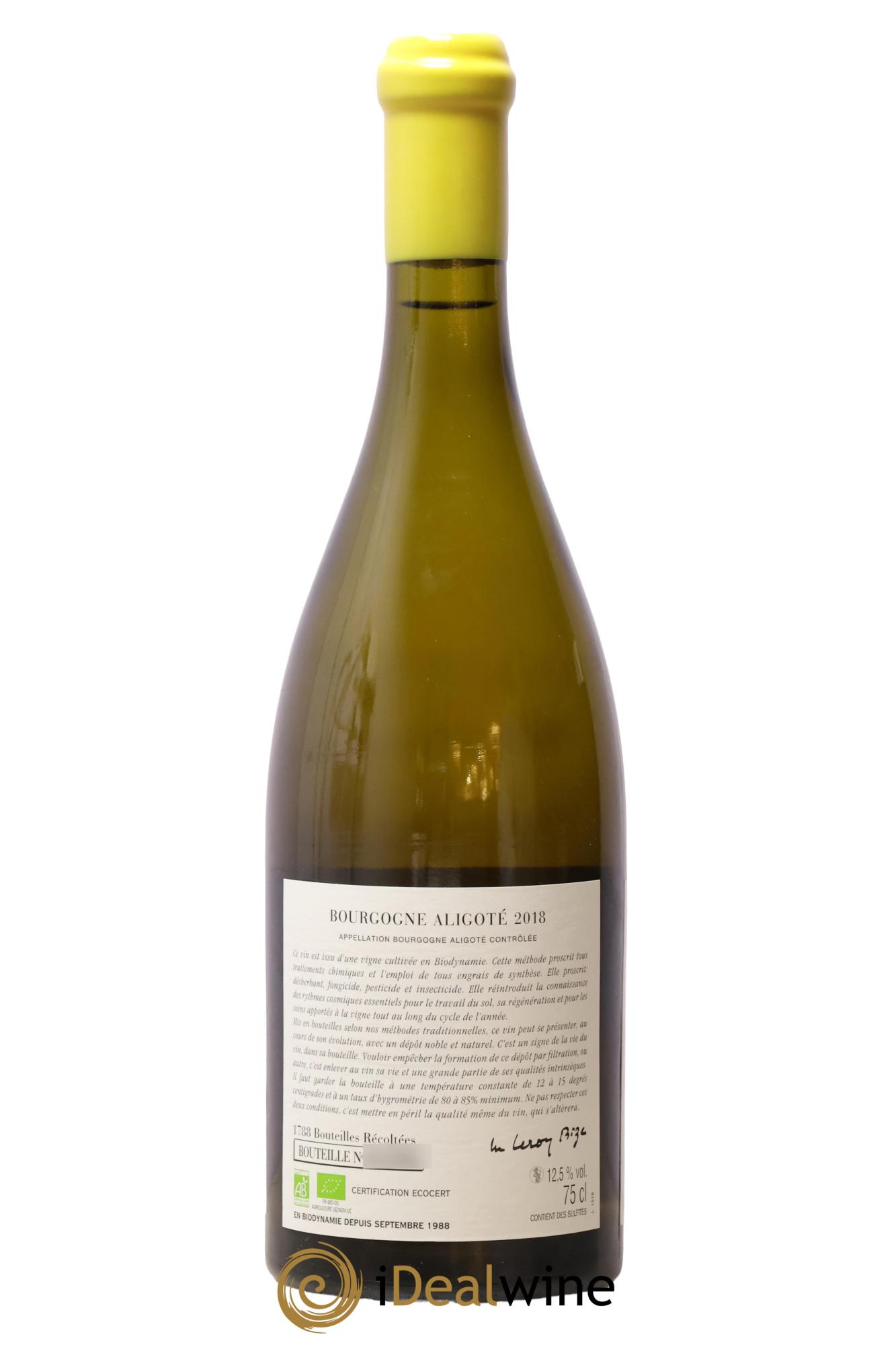 Bourgogne Aligoté Sous Chatelet d'Auvenay (Domaine) 2018 - Lot of 1 bottle - 1