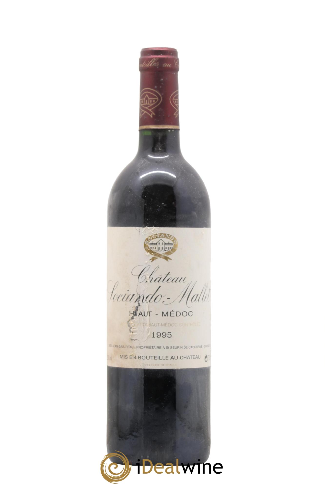 Château Sociando Mallet 1995 - Lot de 1 bouteille - 0
