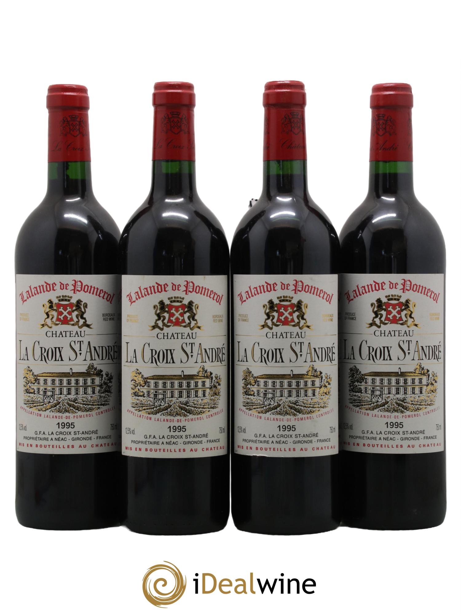 Château La Croix Saint André 1995 - Lot de 4 bouteilles - 0