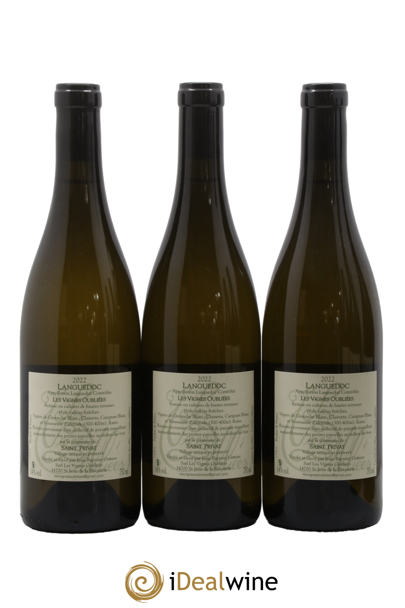 Languedoc Les Vignes Oubliées Jean-Baptiste Granier 2022 - Lot of 3 bottles - 1