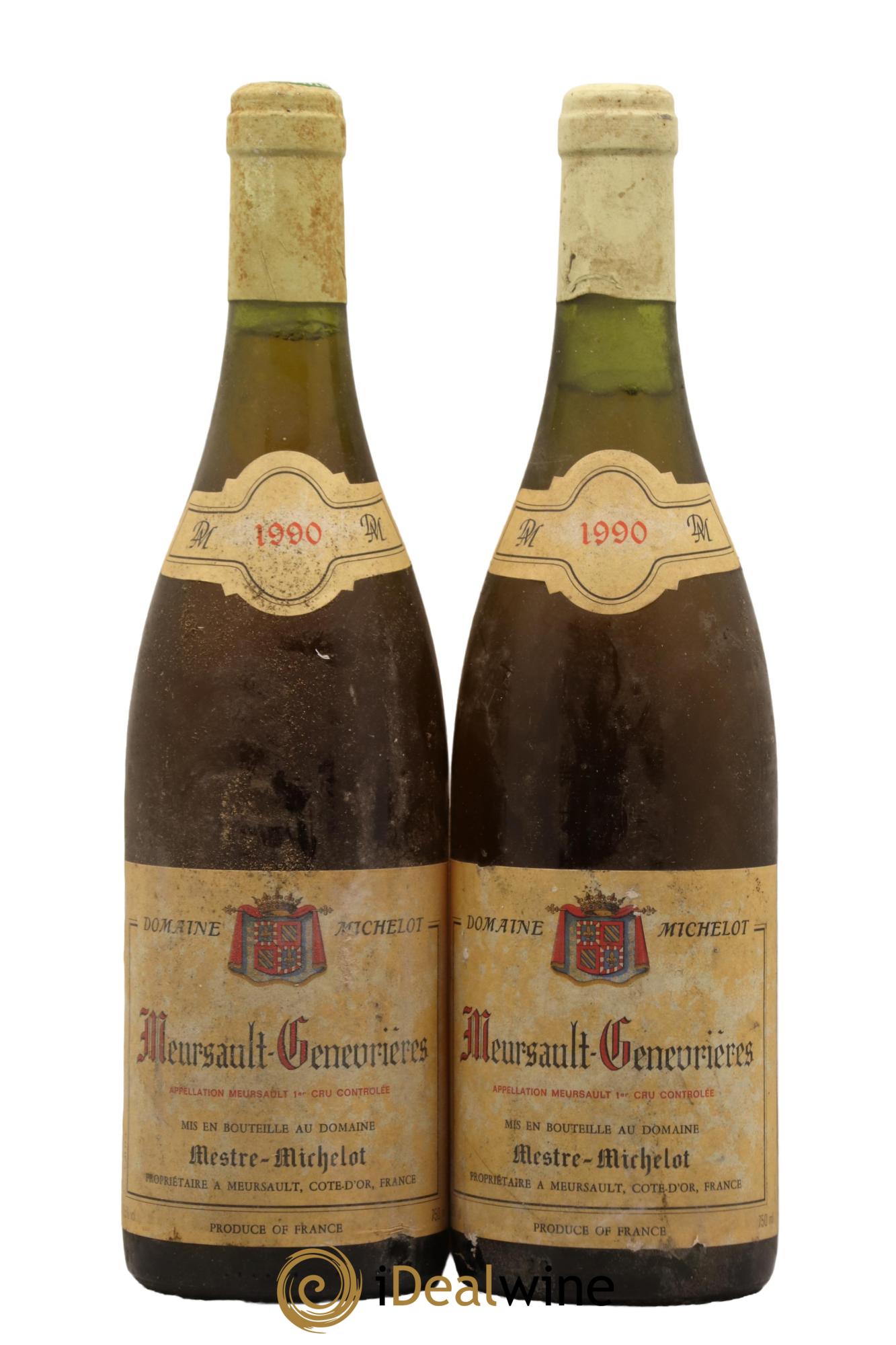 Meursault 1er Cru Genevrières Michelot 1990 - Lot de 2 bouteilles - 0