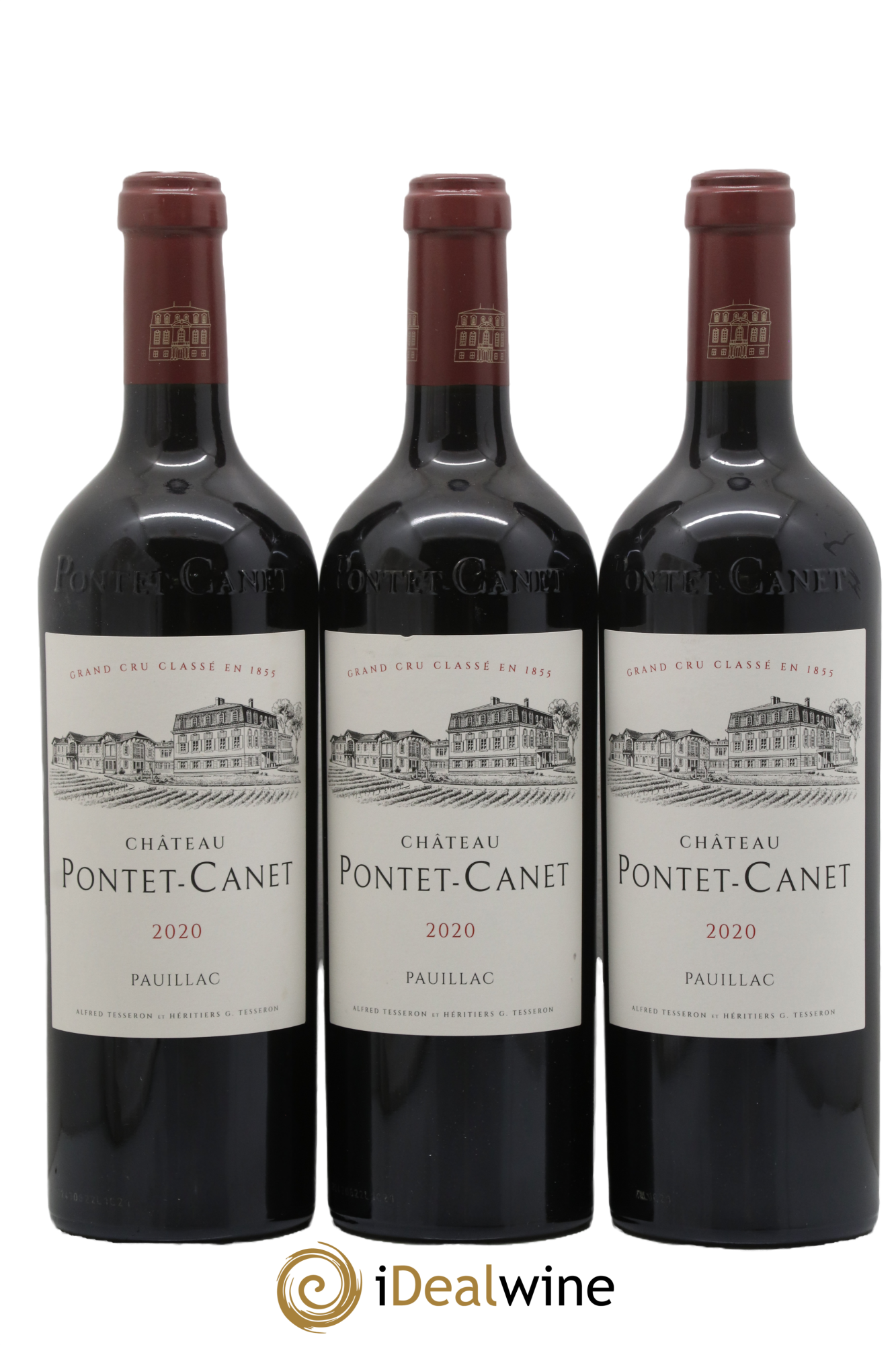 Château Pontet Canet 5ème Grand Cru Classé 2020 - Lot de 3 bouteilles - 0