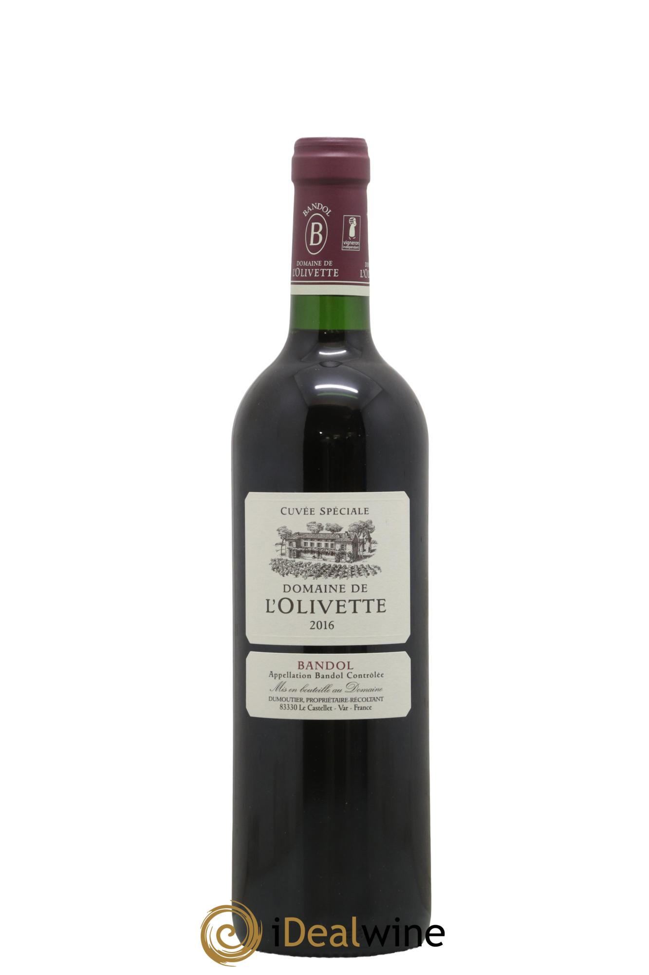Bandol Cuvée Spéciale Domaine De L'Olivette 2016 - Lot de 1 bouteille - 0