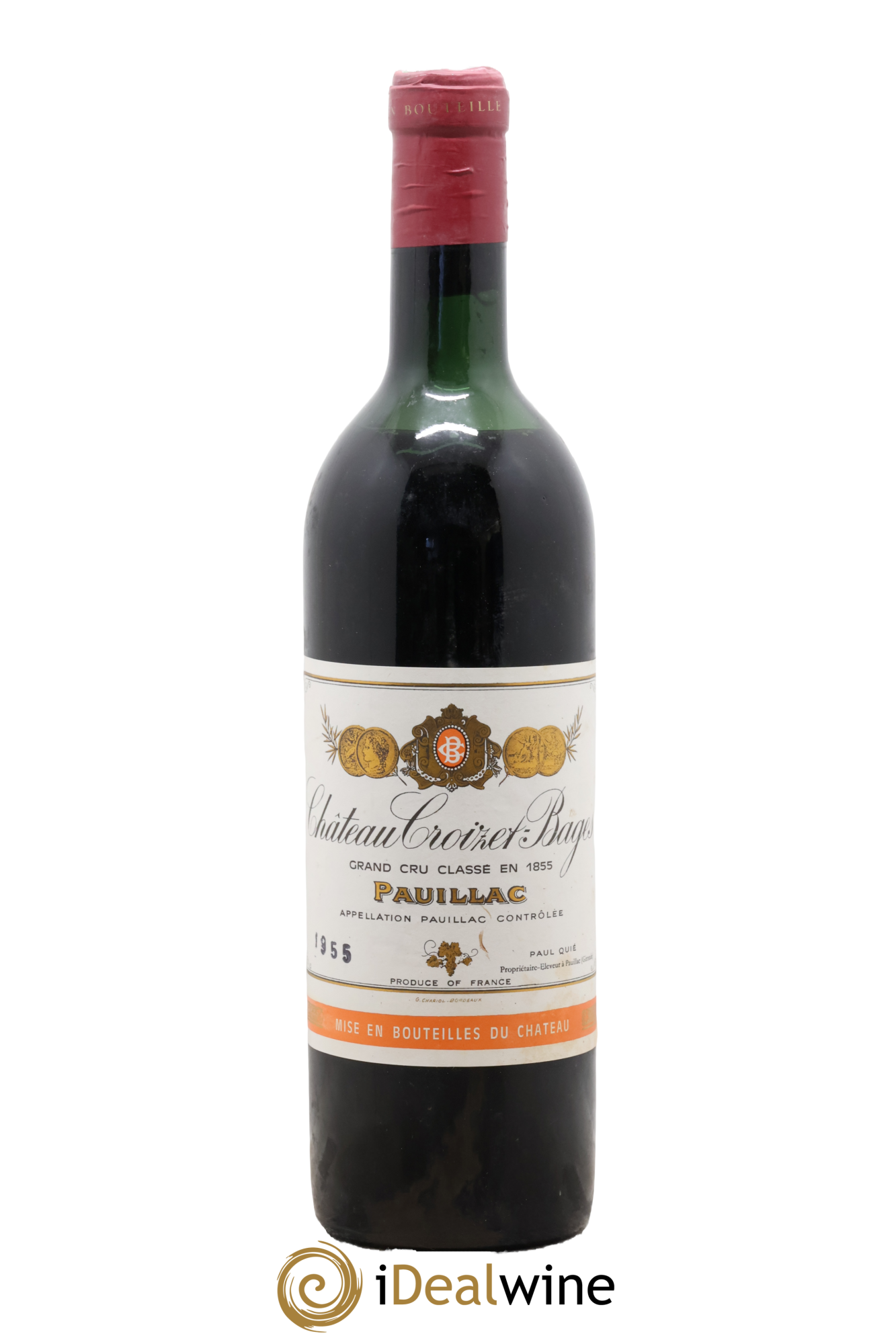 Château Croizet Bages 5ème Grand Cru Classé 1955 - Lote de 1 botella - 0