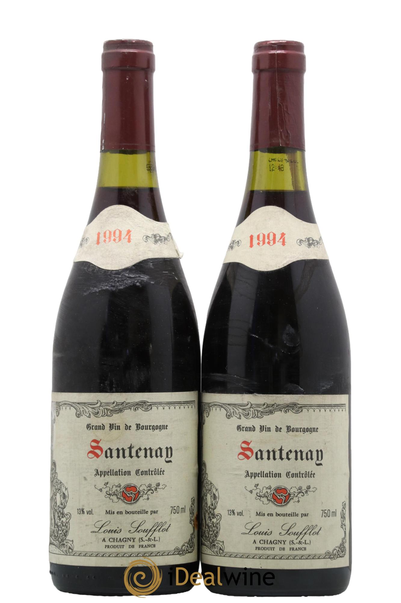 Santenay Louis Soufflot 1994 - Lot de 2 bouteilles - 0