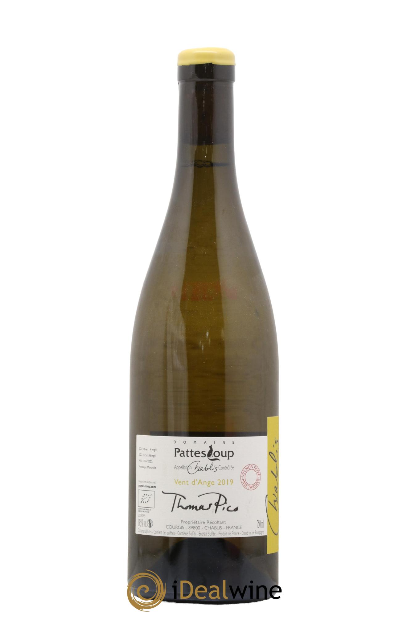Chablis Mise Tardive Pattes Loup (Domaine) 2019 - Lot de 1 bouteille - 1