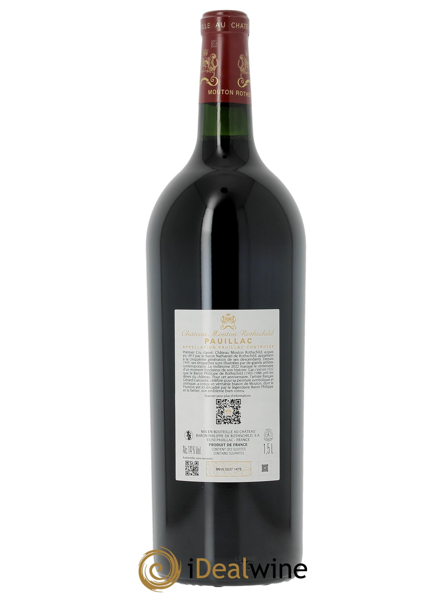 Château Mouton Rothschild 1er Grand Cru Classé (OWC if 3 mgs) 2022 - Lot of 1 magnum - 1