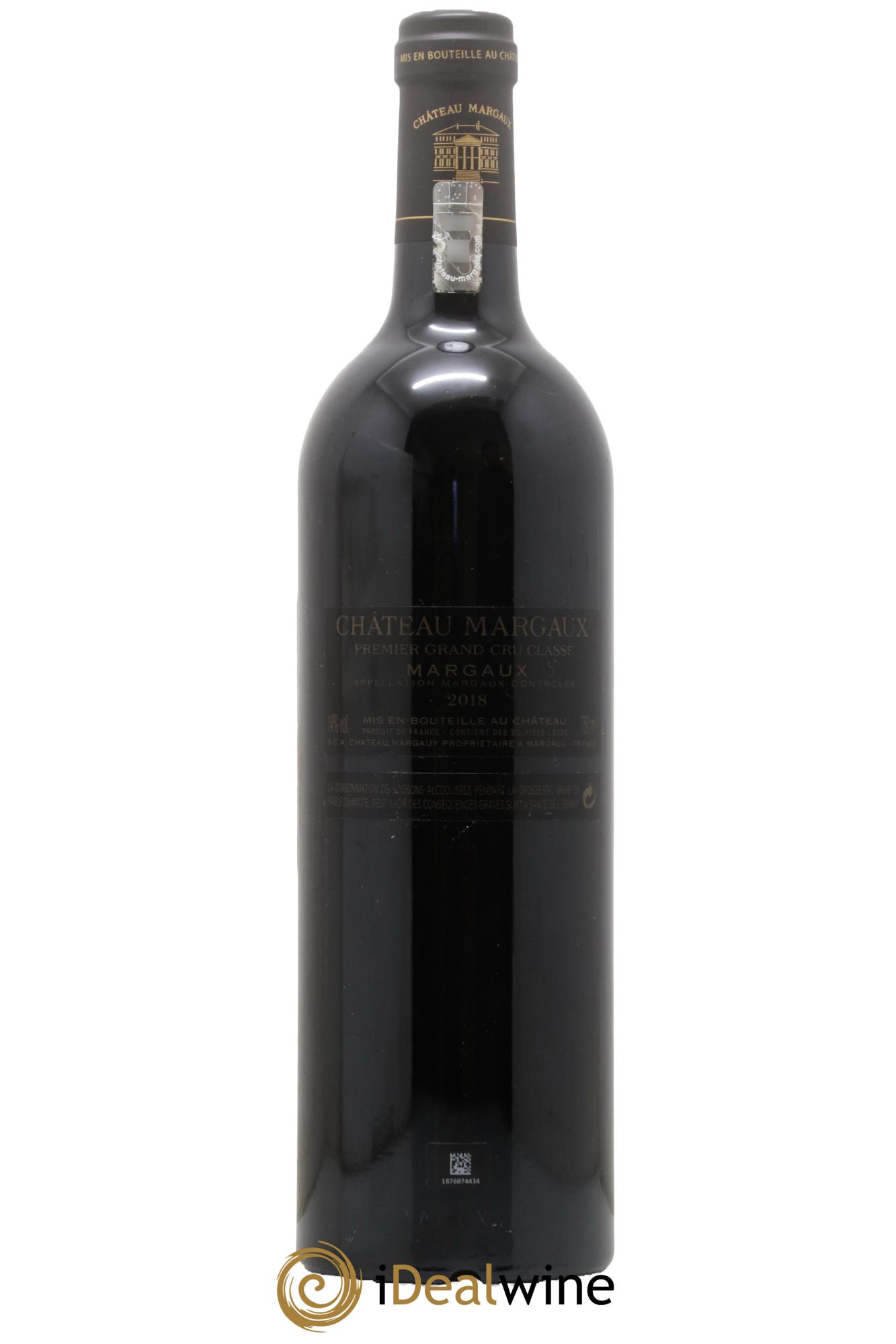 Château Margaux 1er Grand Cru Classé 2018 - Lot de 1 bouteille - 1