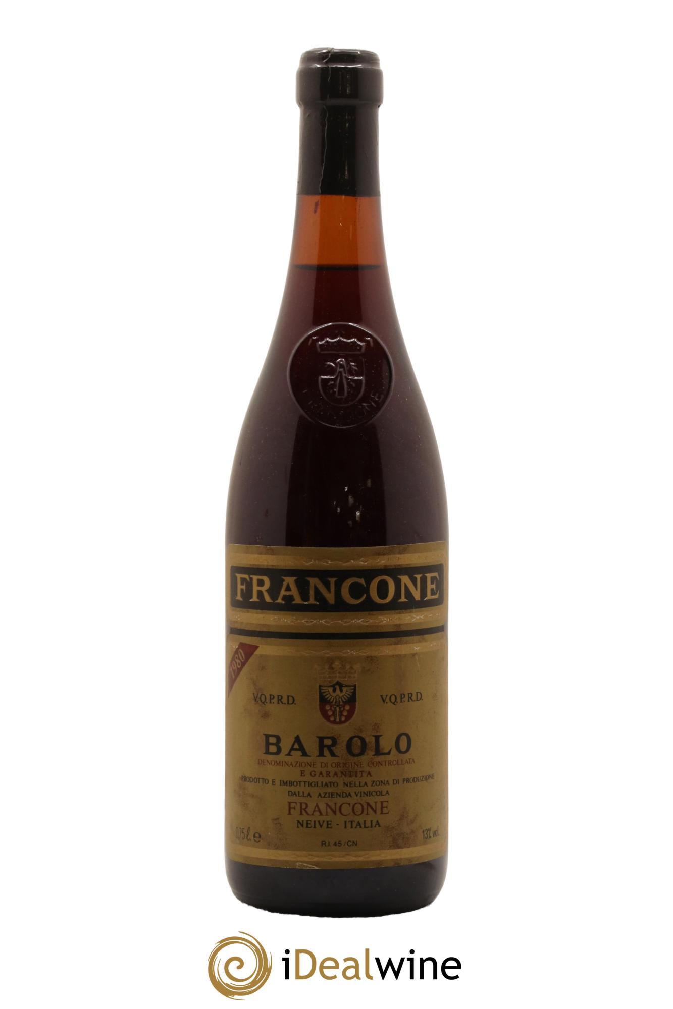 Barolo Francone 1980 - Posten von 1 Flasche - 0