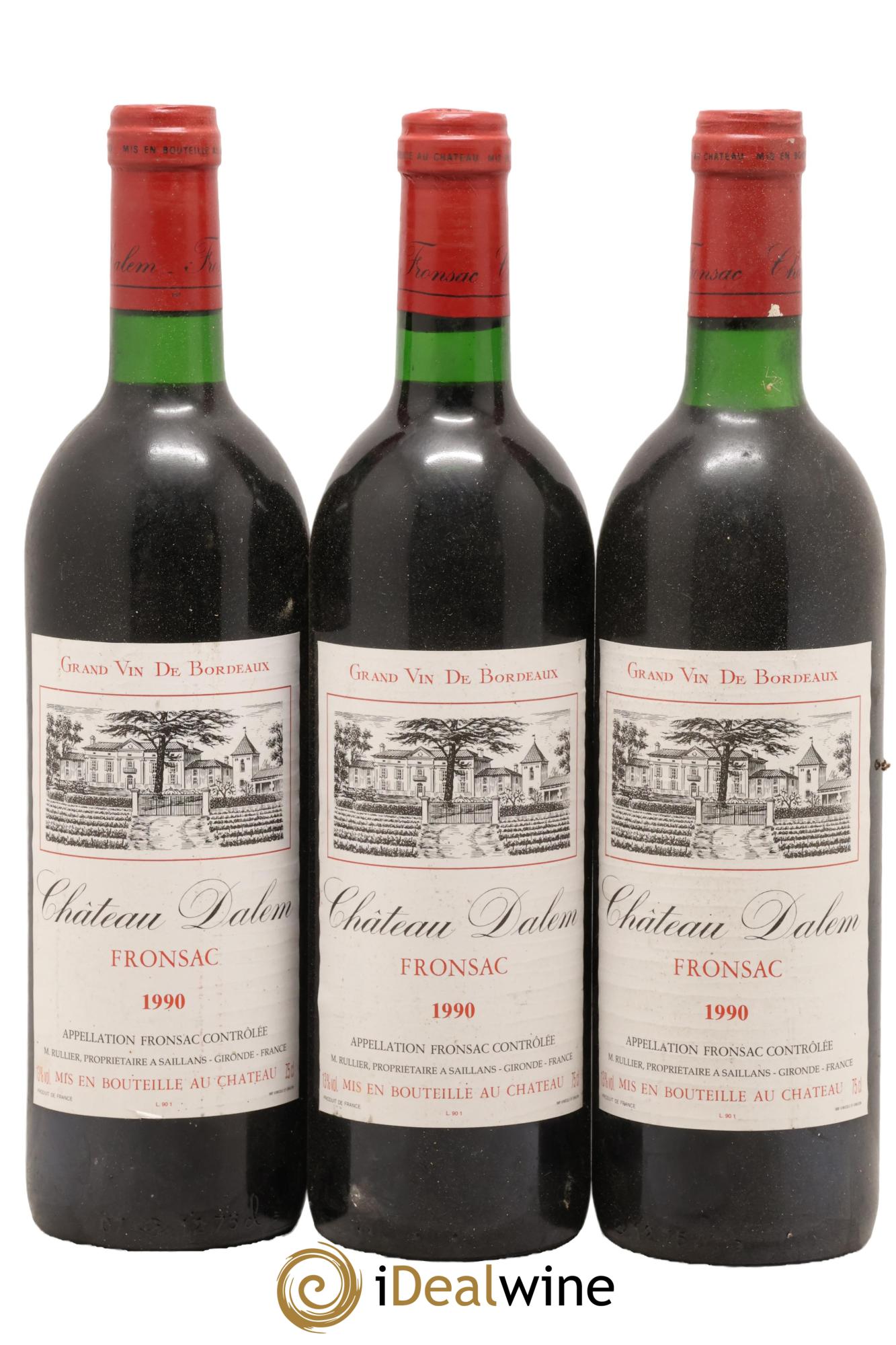 Château Dalem 1990 - Lot of 3 bottles - 0