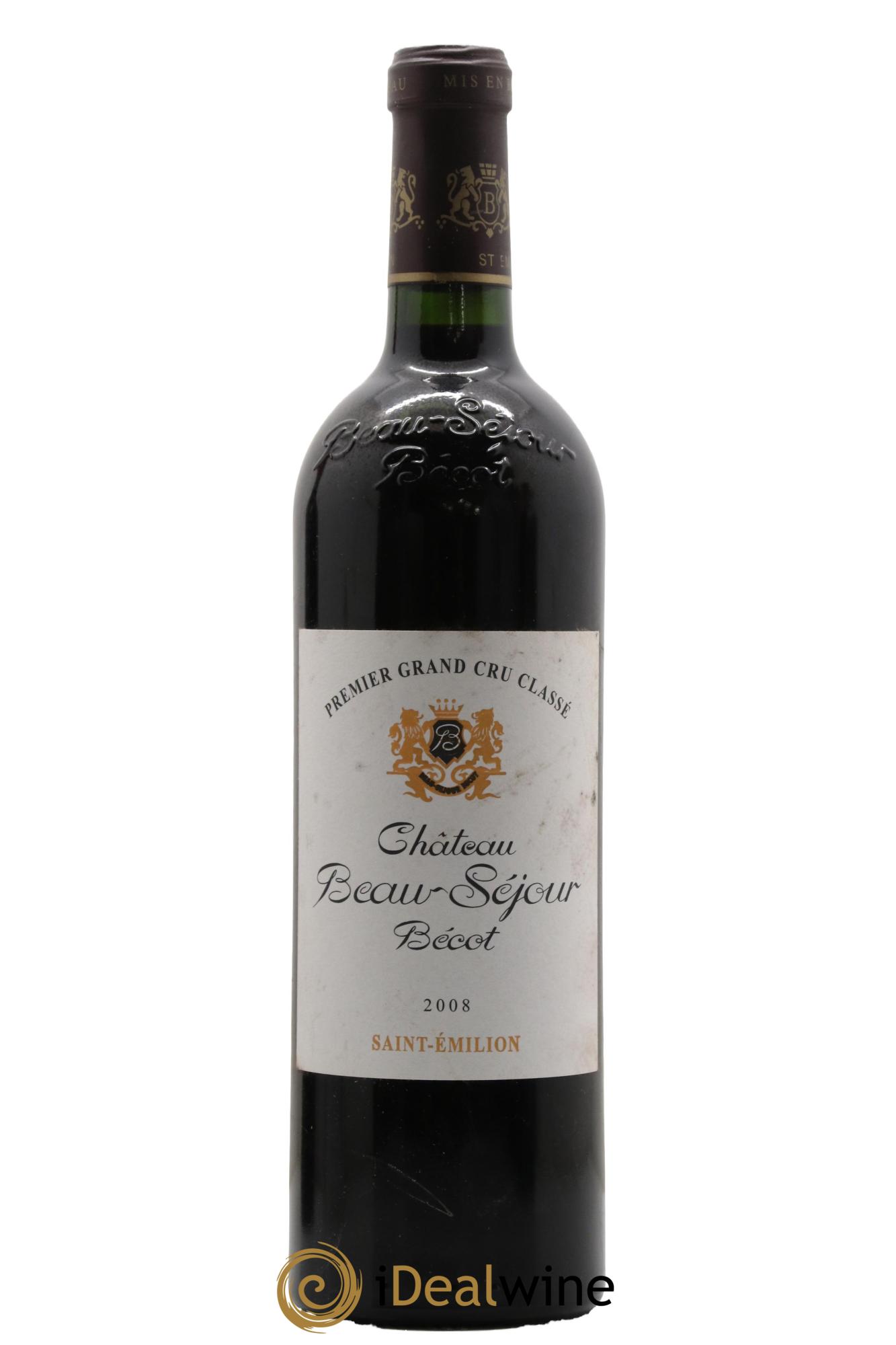 Château Beau-Séjour Bécot 1er Grand Cru Classé B 2008 - Lot de 1 bouteille - 0