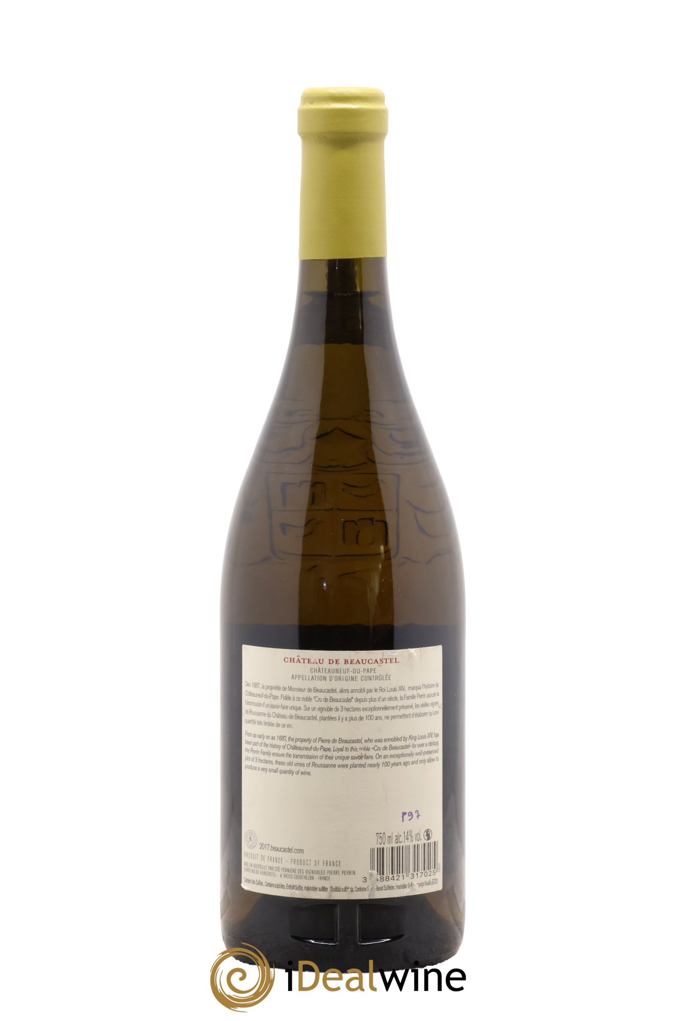 Châteauneuf-du-Pape Château de Beaucastel Vieilles vignes Roussanne Famille Perrin 2017 - Posten von 1 Flasche - 1