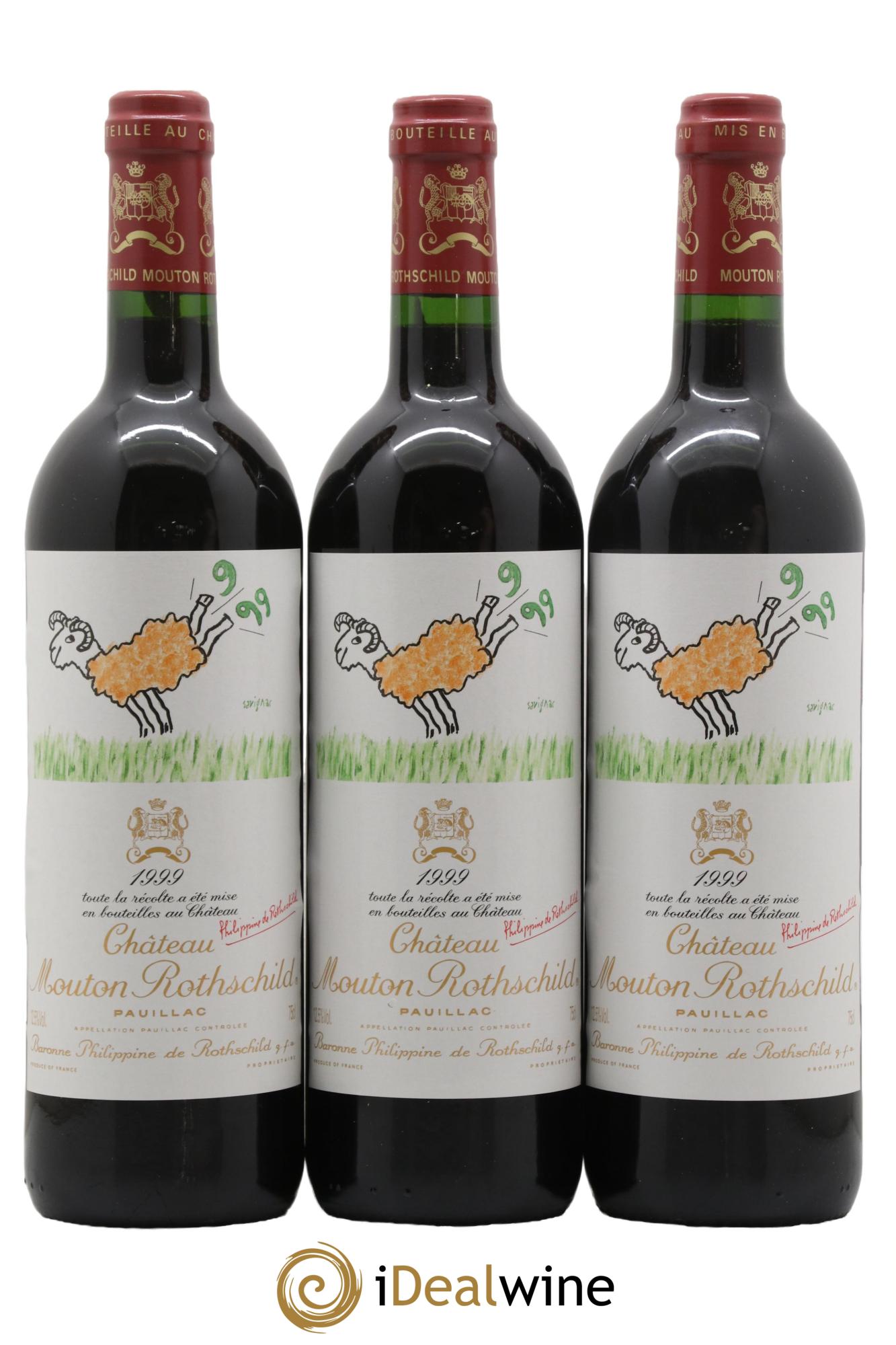 Château Mouton Rothschild 1er Grand Cru Classé 1999 - Lot of 12 bottles - 3