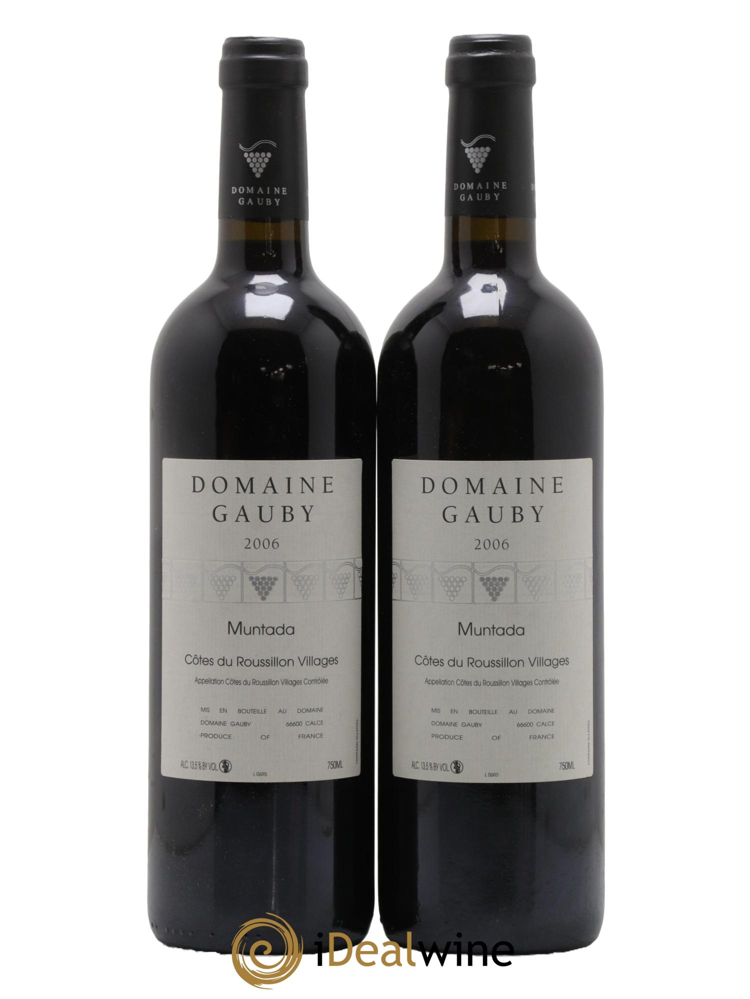 Côtes Catalanes (anciennement Côtes du Roussillon Villages) La Muntada Gauby (Domaine) 2006 - Lot of 2 bottles - 0