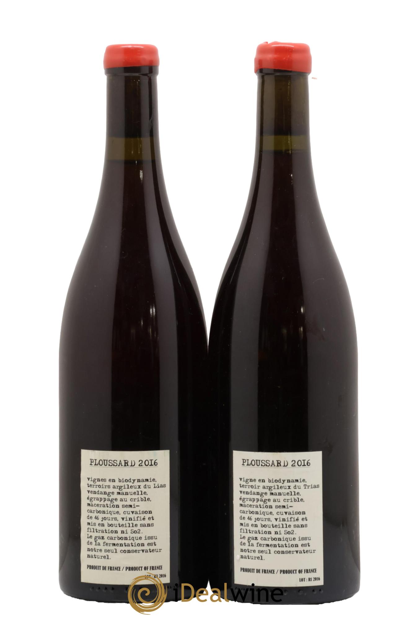 Arbois  Ploussard Adeline Houillon & Renaud Bruyère 2016 - Lot de 2 bouteilles - 1