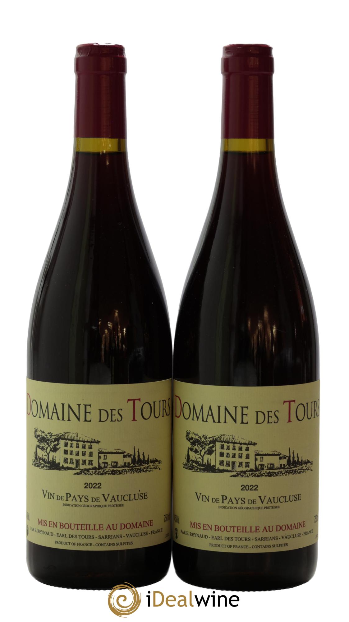 Vaucluse (Vin de Pays de Vaucluse) Domaine des Tours Emmanuel Reynaud 2022 - Lot of 2 bottles - 0