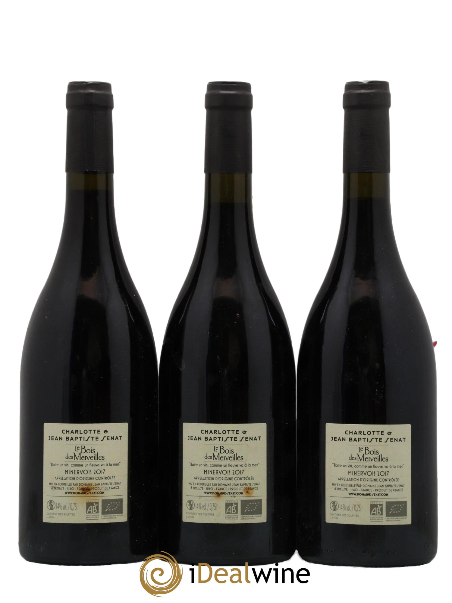 Minervois Le Bois des Merveilles Jean-Baptiste Sénat 2017 - Lot de 3 bouteilles - 1