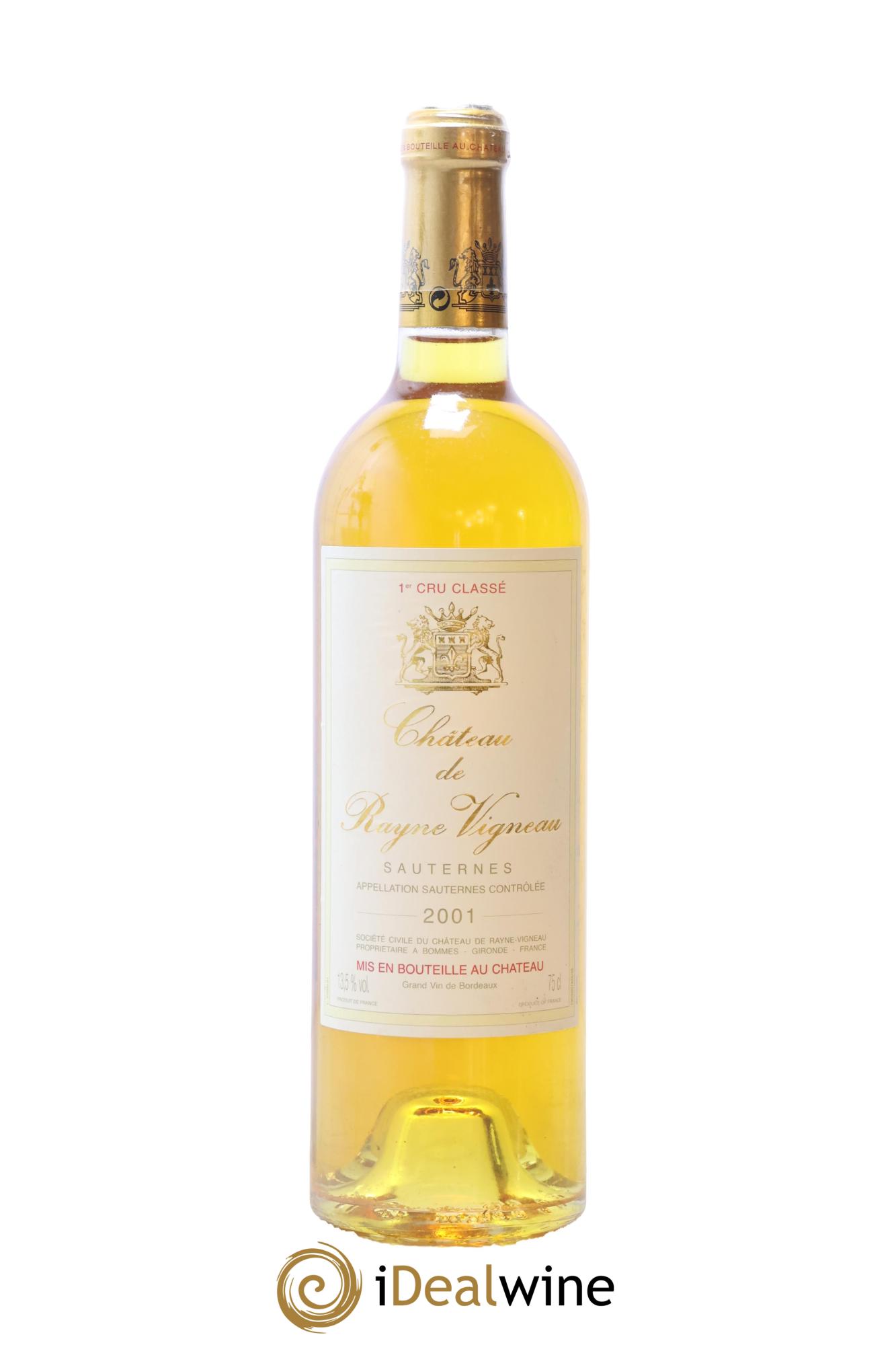 Château de Rayne Vigneau 1er Grand Cru Classé 2001 - Lotto di 1 bottiglia - 0