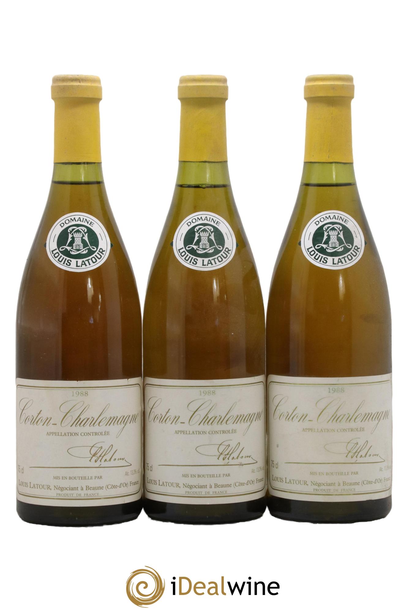 Corton-Charlemagne Grand Cru Louis Latour 1988 - Lot de 3 bouteilles - 0
